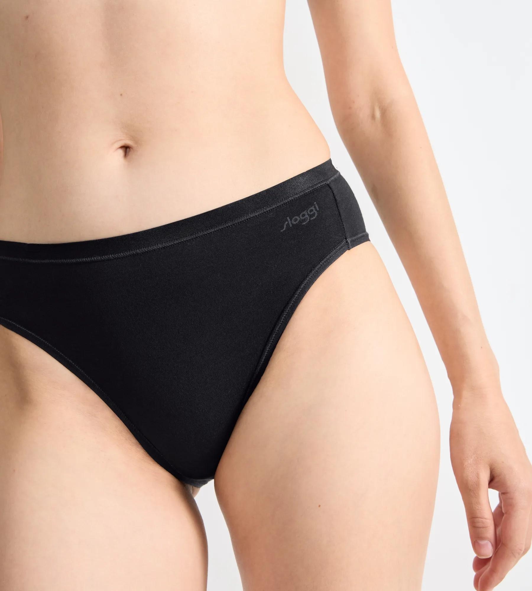 sloggi Tai-Slip »GO Daily Cotton« 3er Pack,  Glanz-Effekt Details, hoher Beinausschnitt, weich, elastisch