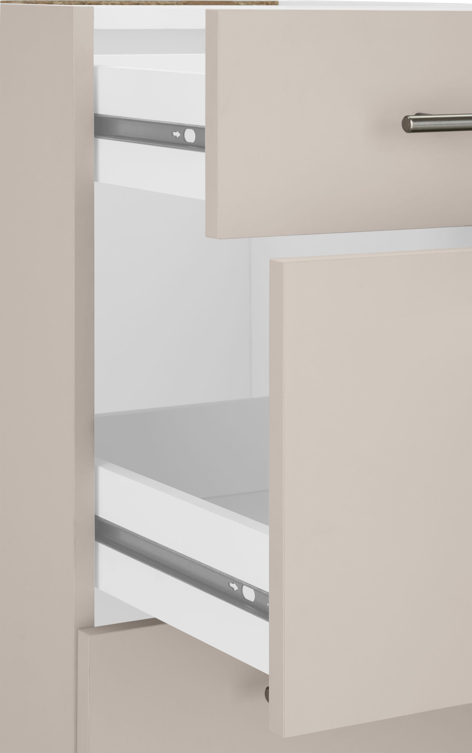 wiho Küchen Unterschrank »Cali«, 50 cm breit, mit 2 grossen Auszügen ohne Arbeitsplatte