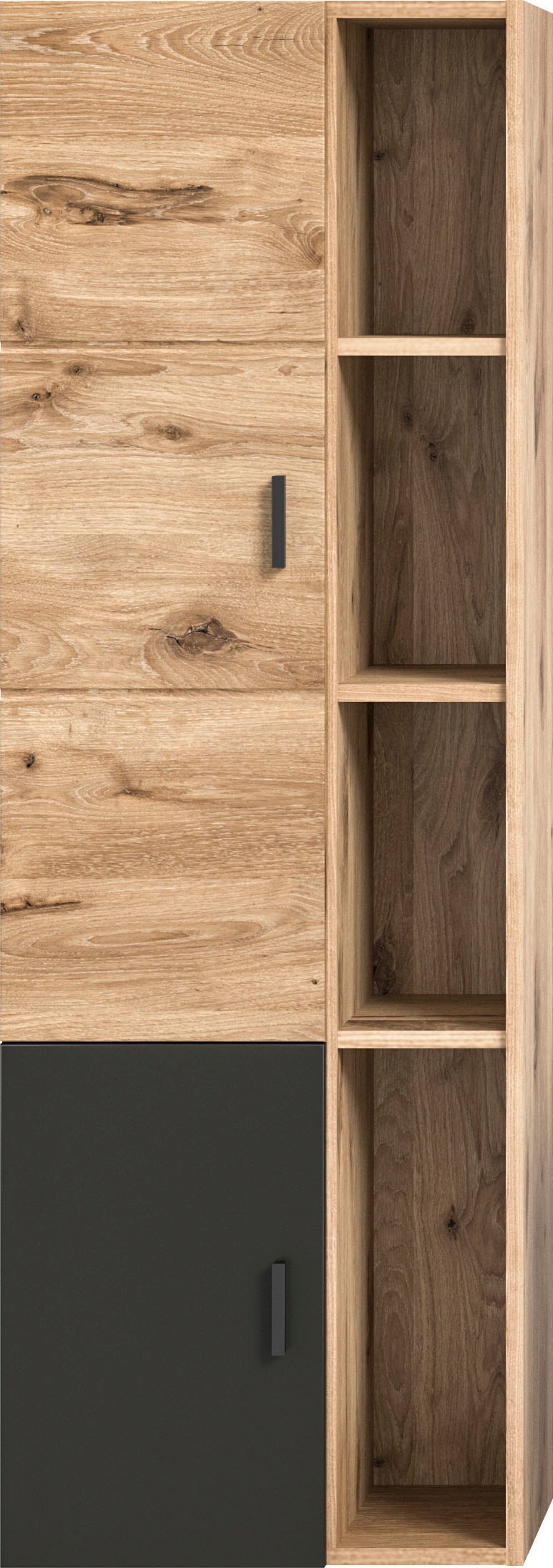 welltime Hochschrank »Dolo, Breite 48 cm, 2 Türen, 4 offene Fächer, 5 variable Einlegeböden« 1 Stk. tlg. Badmöbel, Hängeschrank, Badschrank, Schrank,Bad, Midischrank