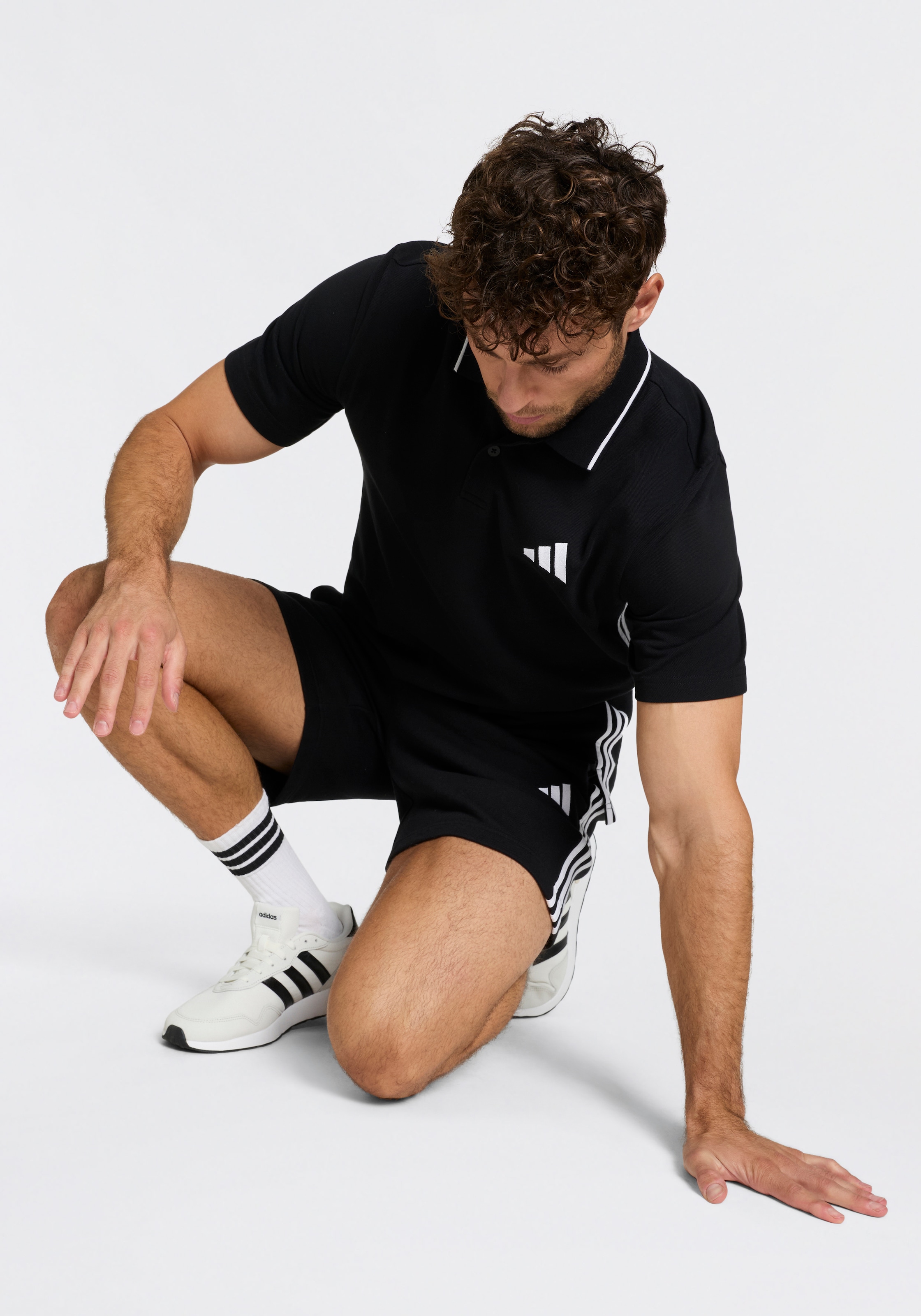 adidas Sportswear Polo »ESSENTIALS 3-STREIFEN PIKEE«