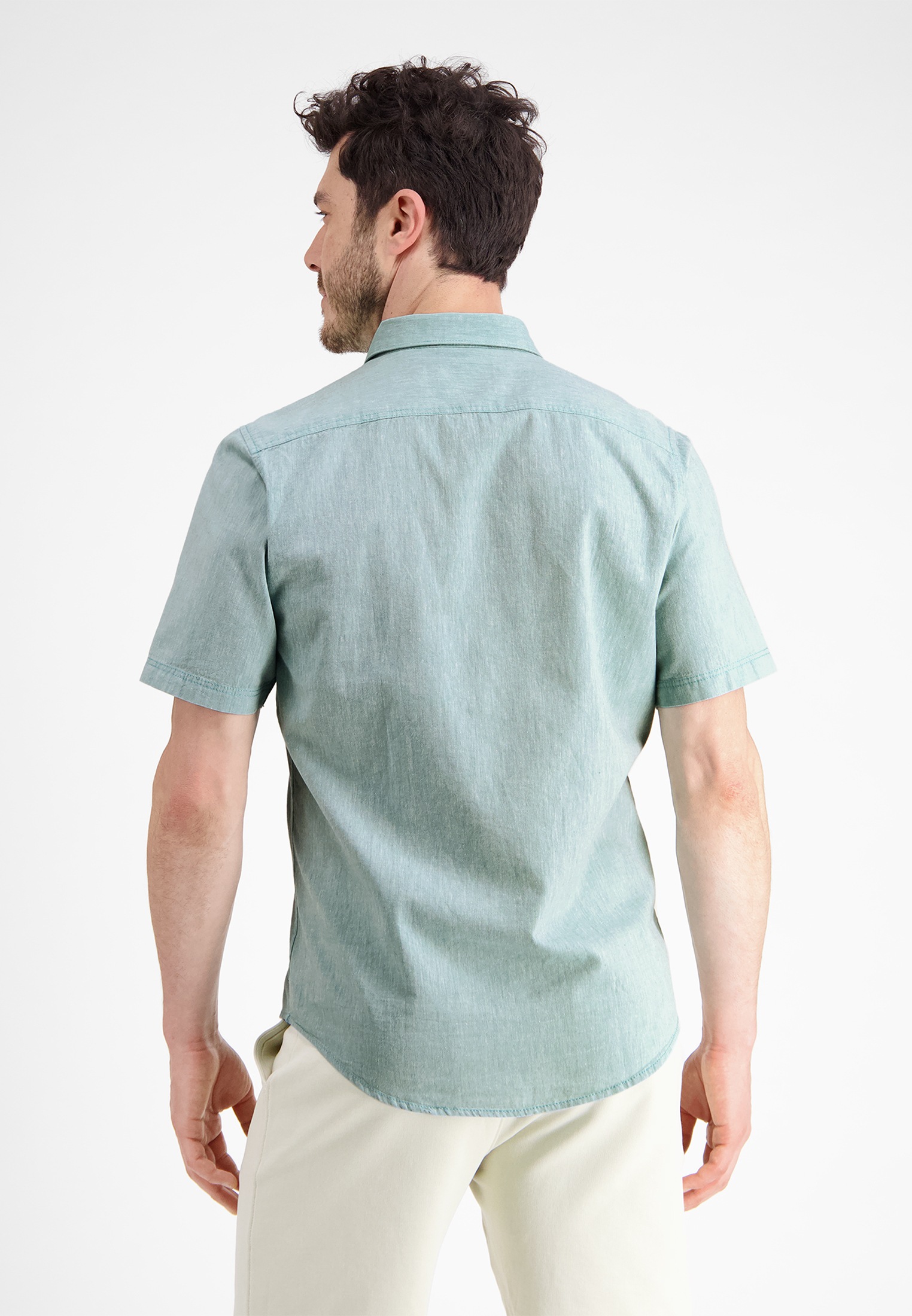 LERROS Kurzarmhemd »LERROS Kurzarmhemd, Baumwoll-Leinen-Mix«