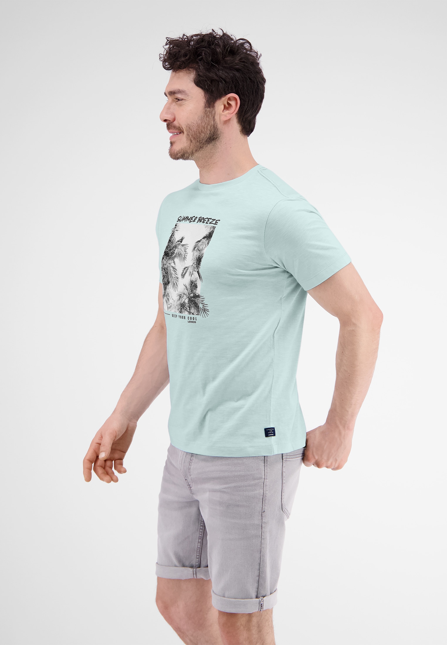 LERROS T-shirt »T-Shirt mit Fotoprint«