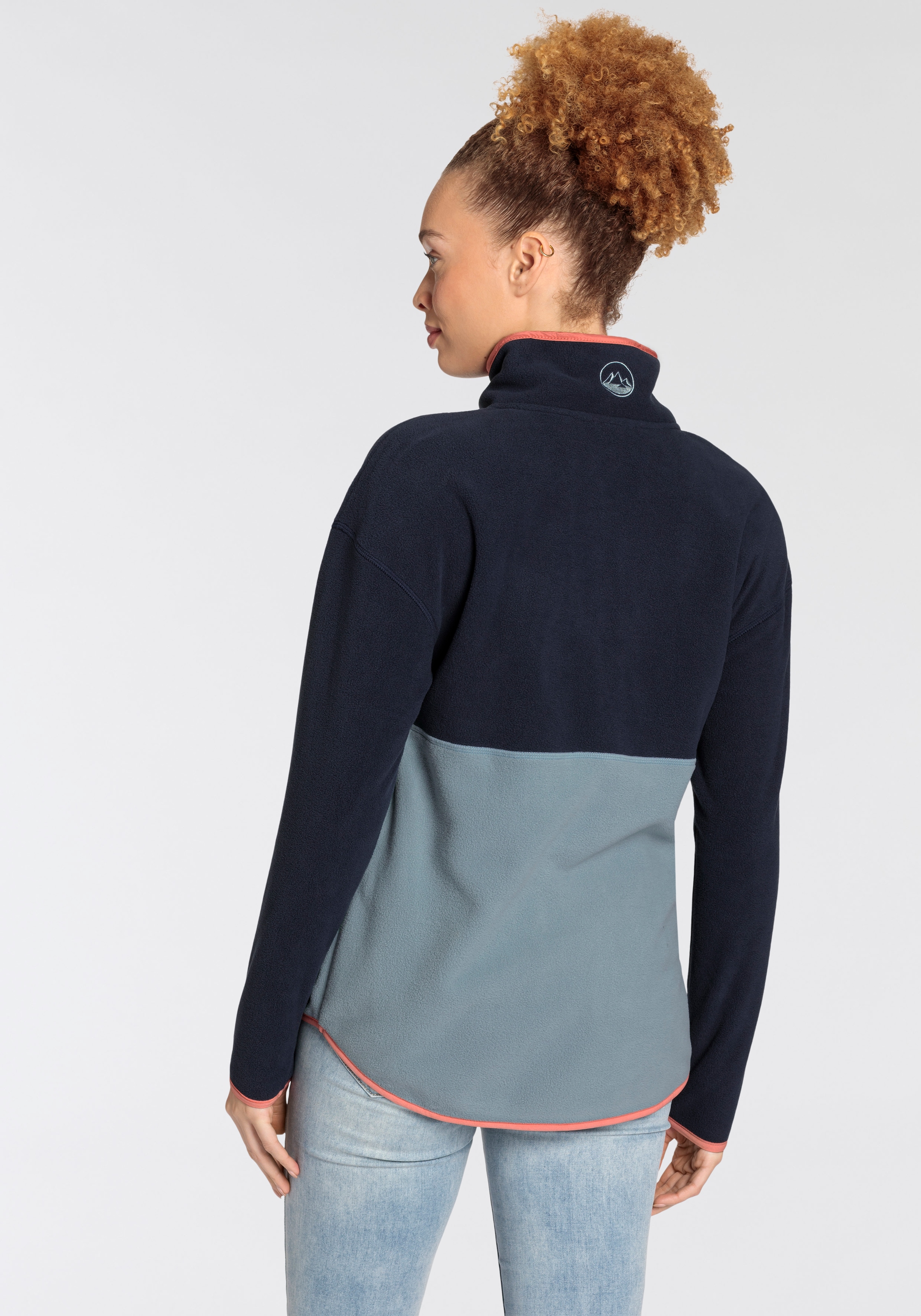 Polarino Fleecepullover, im Colorblock