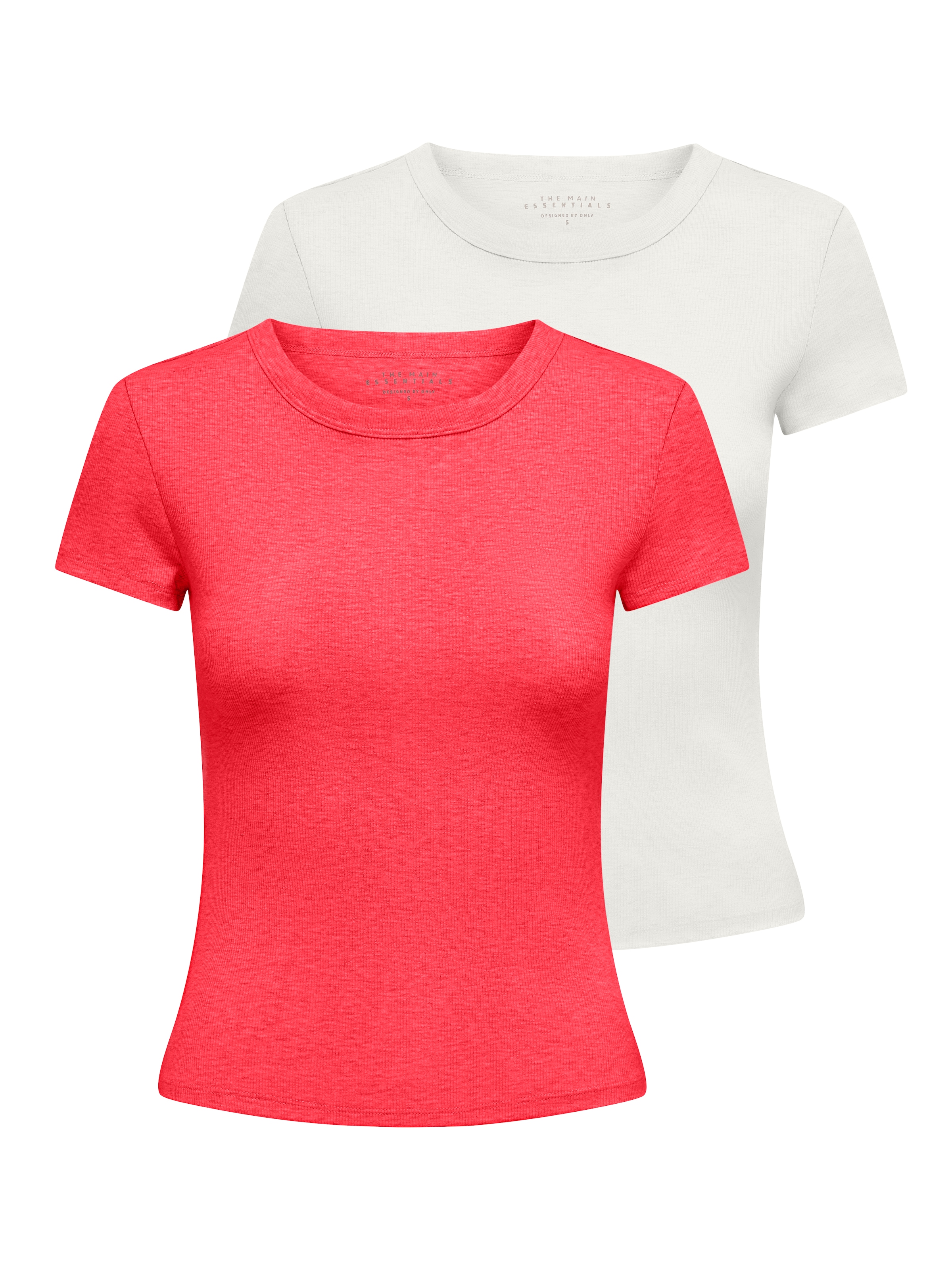 Image of ONLY Kurzarmshirt "ONLEASY S/S TOP CS JRS 2 PACK" Packung, 2 Baumwollmischung, regular fit
