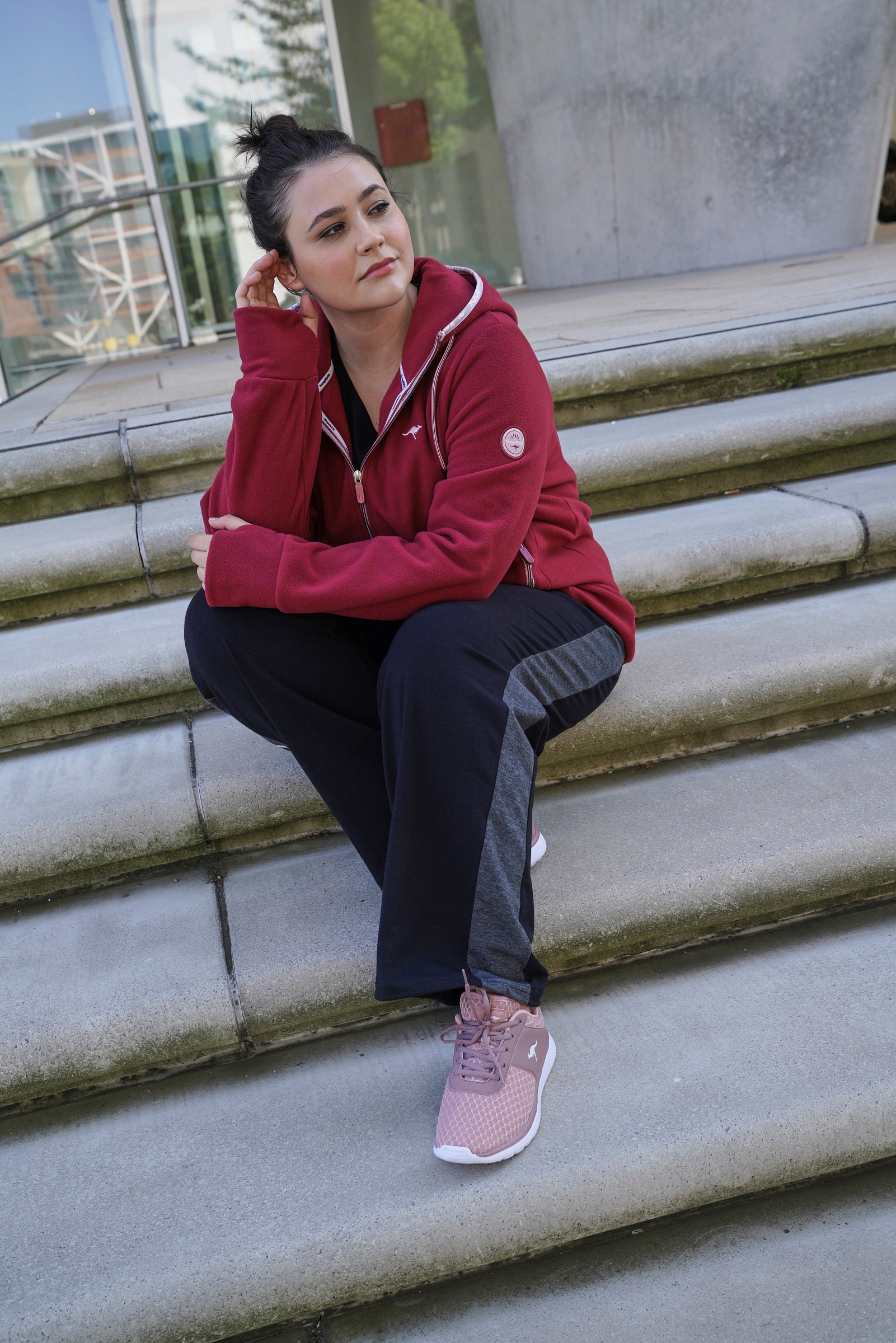 KangaROOS Fleecejacke, mit Kapuze