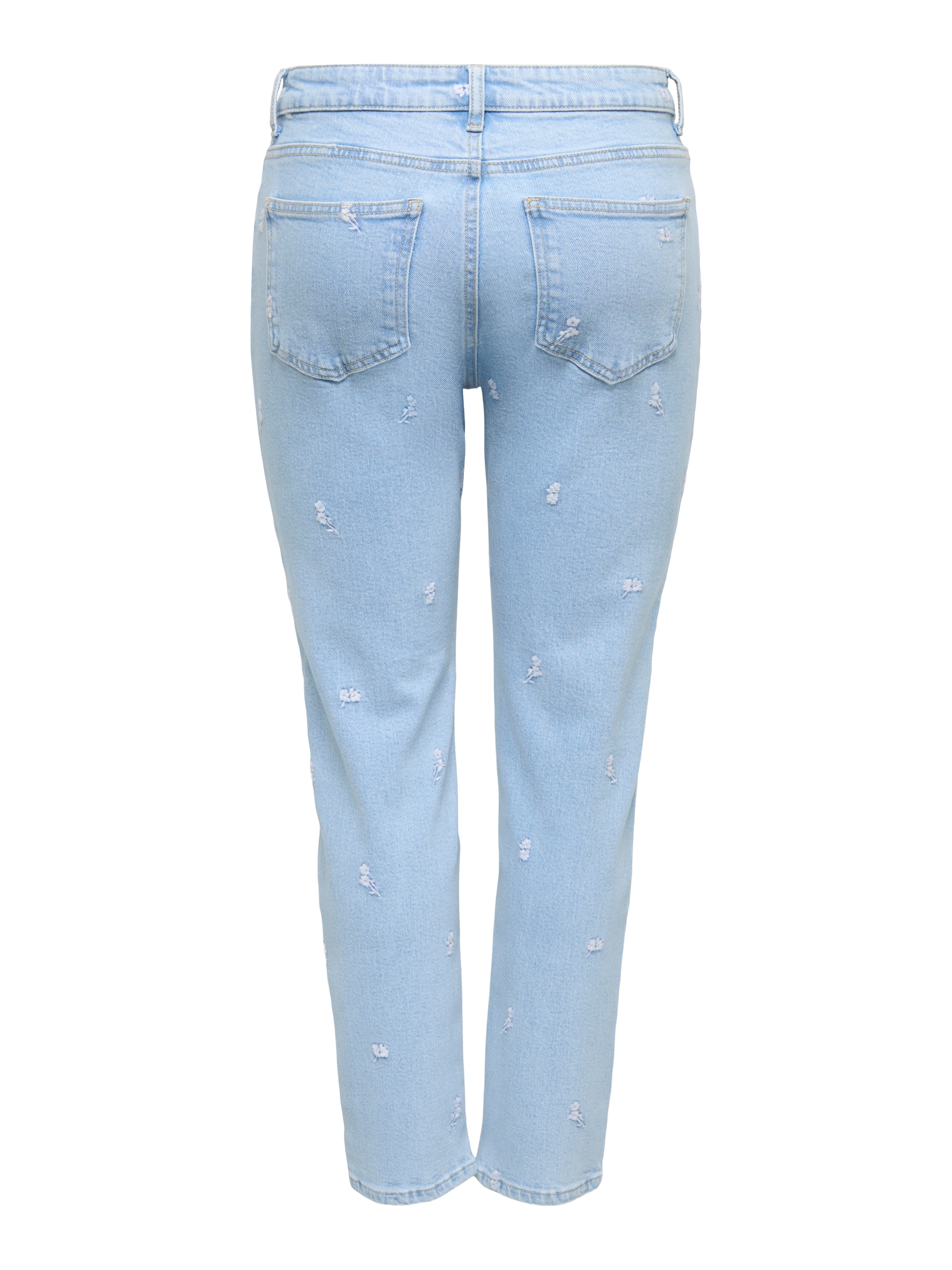 ONLY Straight-Jeans »ONLEMILY HW STRETCH EMB STRA ANK DNM AZG« Baumwollmischung, straight fit