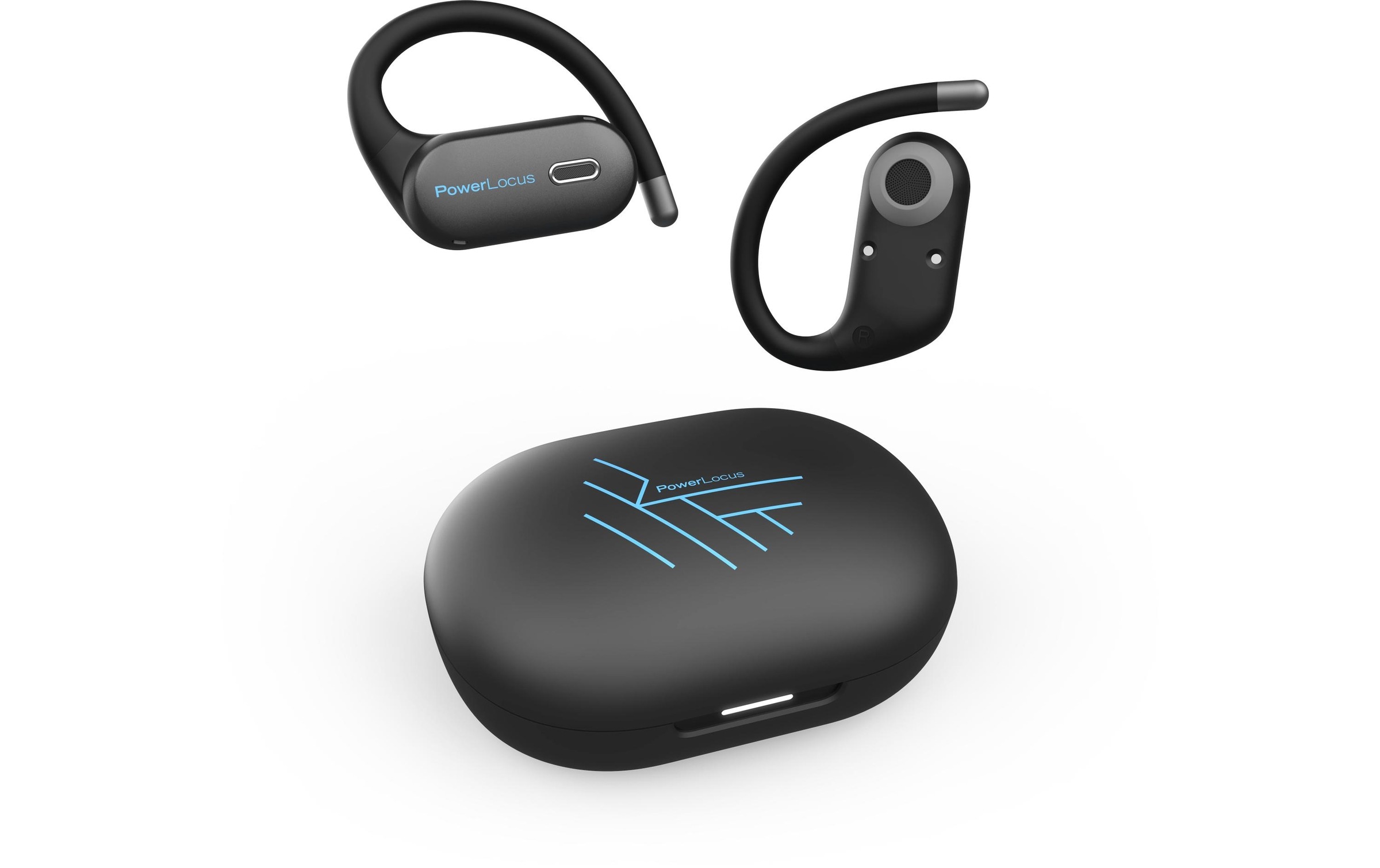 Image of PowerLocus Open-Ear-Kopfhörer "PowerLocus Jumpy Bluetooth" Bluetooth USB mit eingebautem Mikrofon