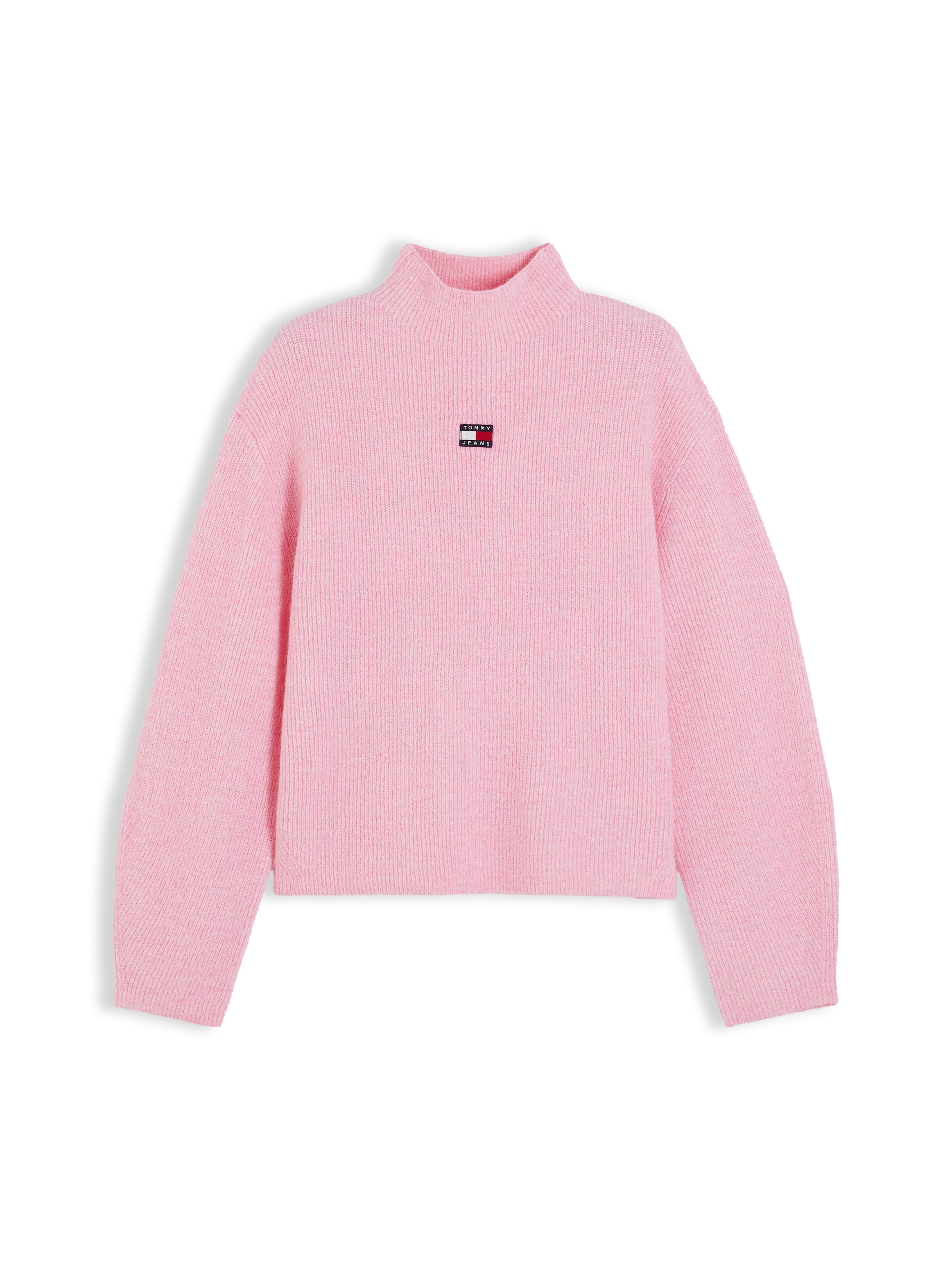 Tommy Jeans Stehkragenpullover »TJW MOCKNECK BADGE SWEATER EXT« Materialmix mit Alpaka