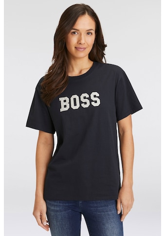 T-Shirt »C_Emil«, mit BOSS-Logostickerei
