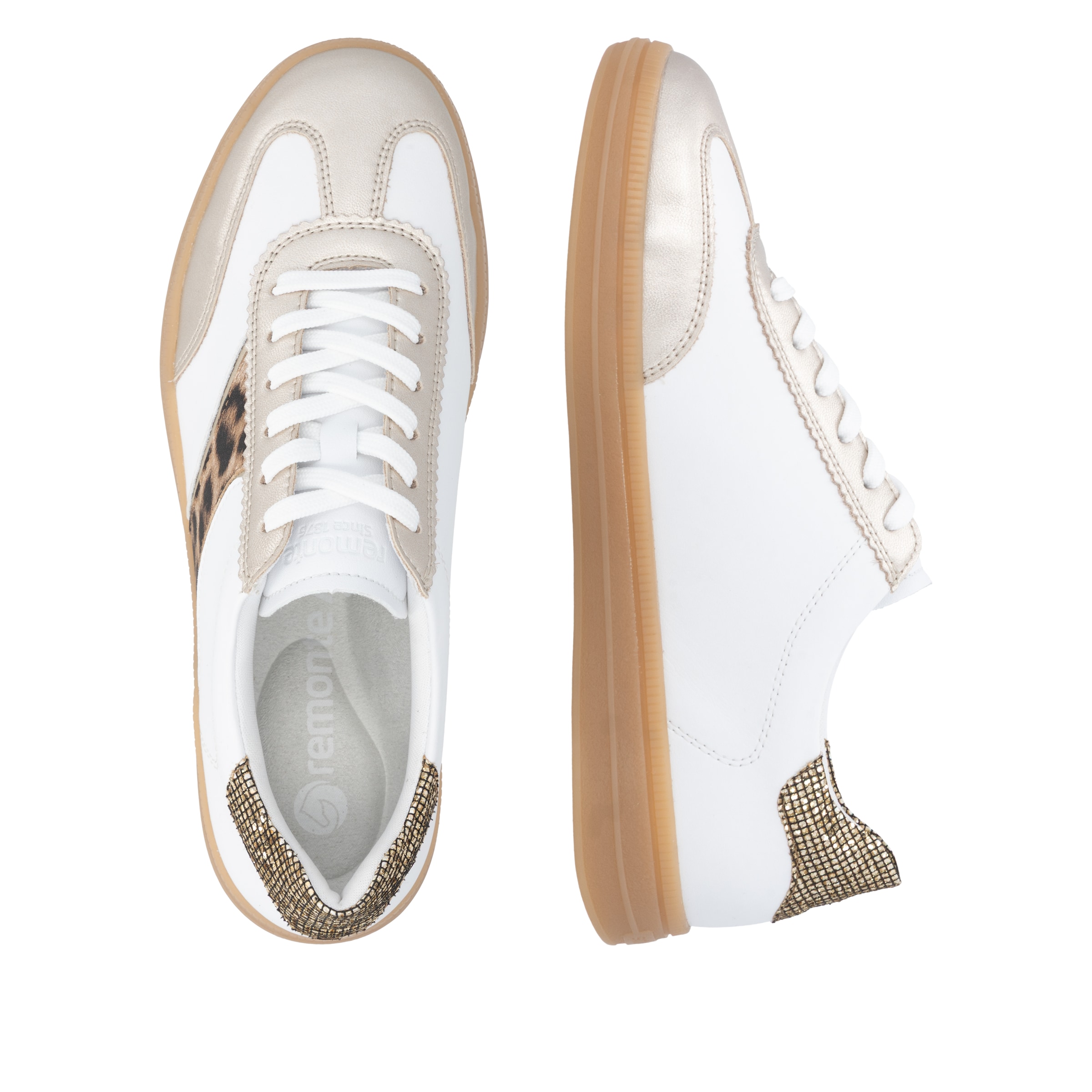 Remonte Sneakers  Chaussure de loisir, chaussure basse, sneaker léopard avec semelle intérieure amovible