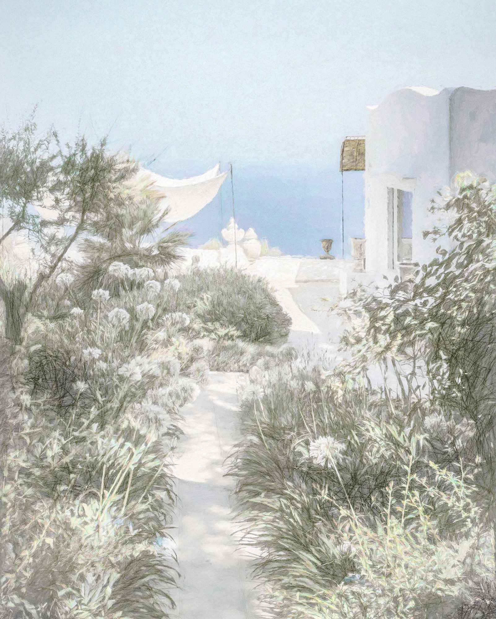 Image of Komar Fototapete »Côte d’Azur«, botanisch-tropisch-Motiv, BxL: 200x250 cm, 150 g/m², Bahnbreite 50 cm, ausgezeichnet lichtbeständig bei Ackermann Versand Schweiz