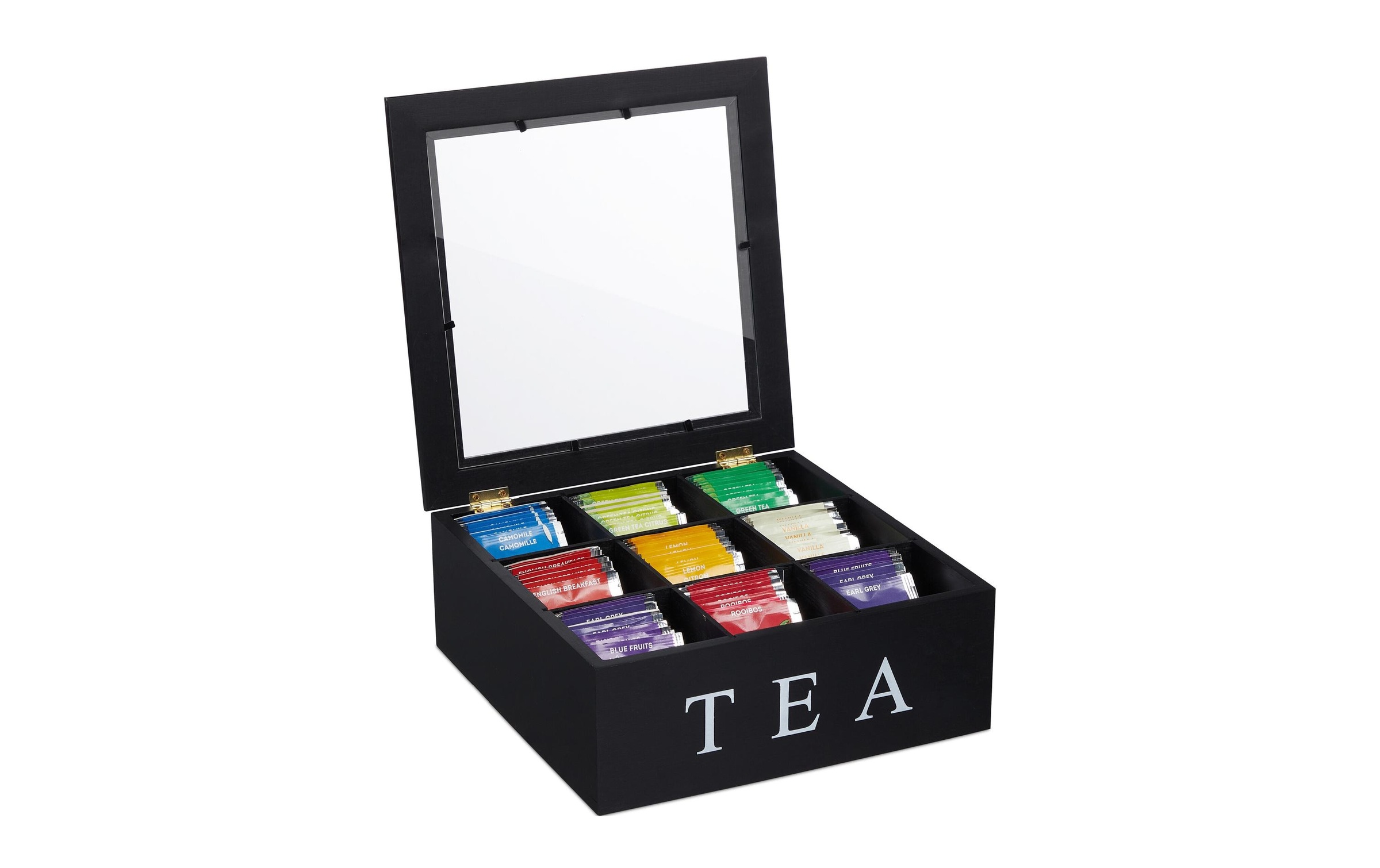 Image of relaxdays Teebox "9 Fächer"