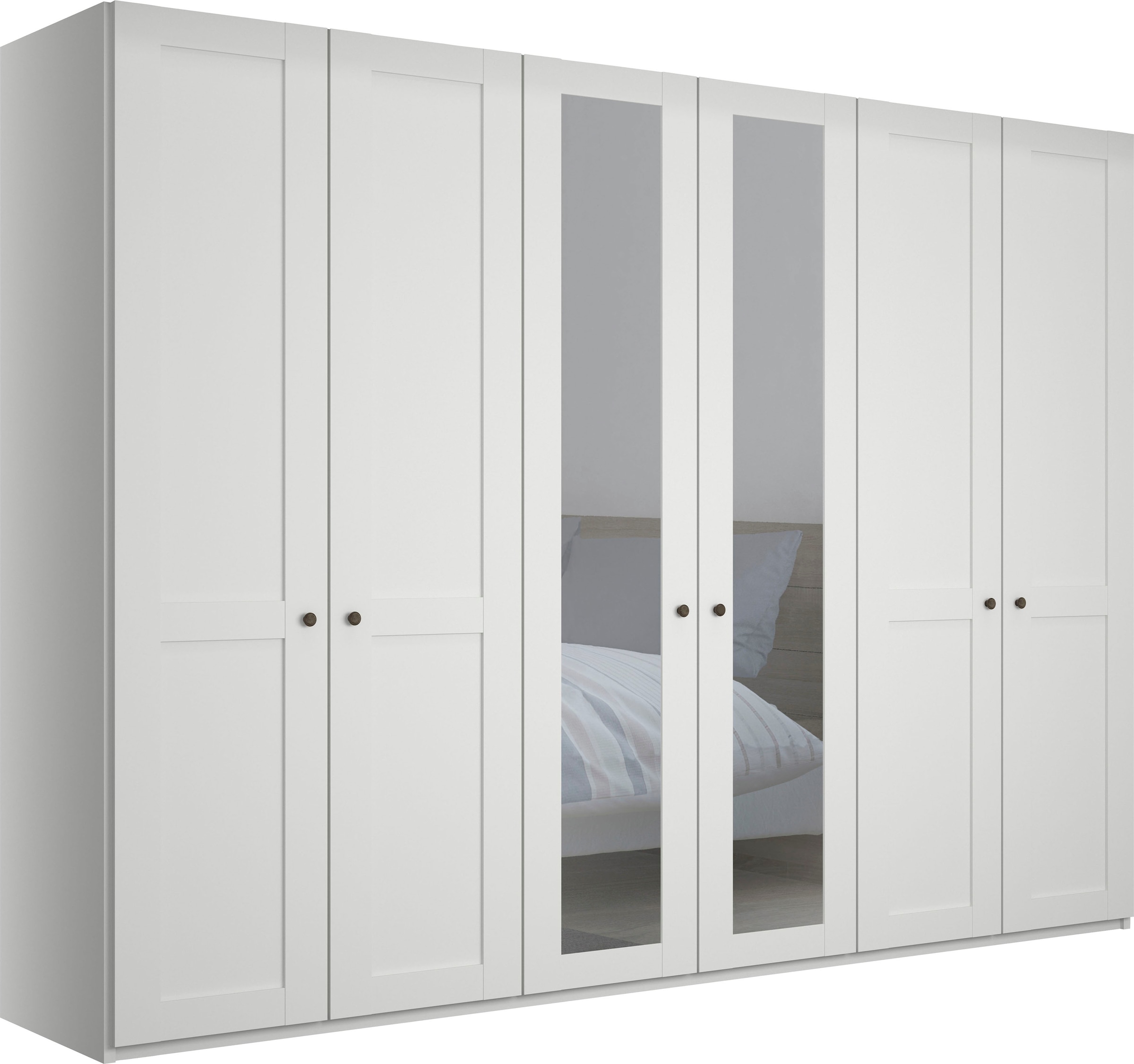 Image of WIEMANN Kleiderschrank "Göteborg, mit 95 Öffnungswinkel, Made in Germany" inkl. Spiegel und Türendämpfung, moderner Landhausstil