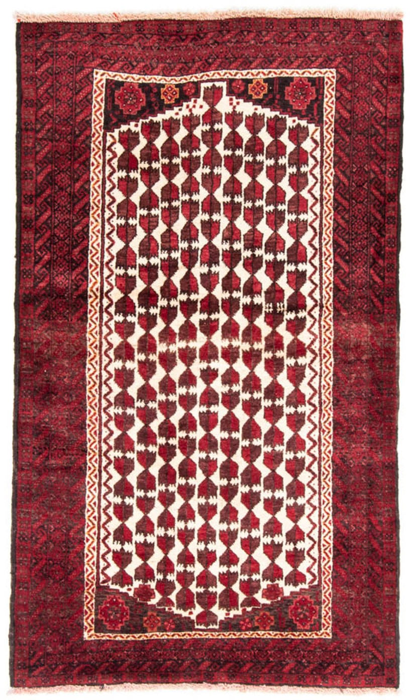 Image of morgenland Hochflor-Läufer »Belutsch Durchgemustert Rosso scuro 185 x 102 cm«, rechteckig, 0,8 mm Höhe, Handgeknüpft bei Ackermann Versand Schweiz