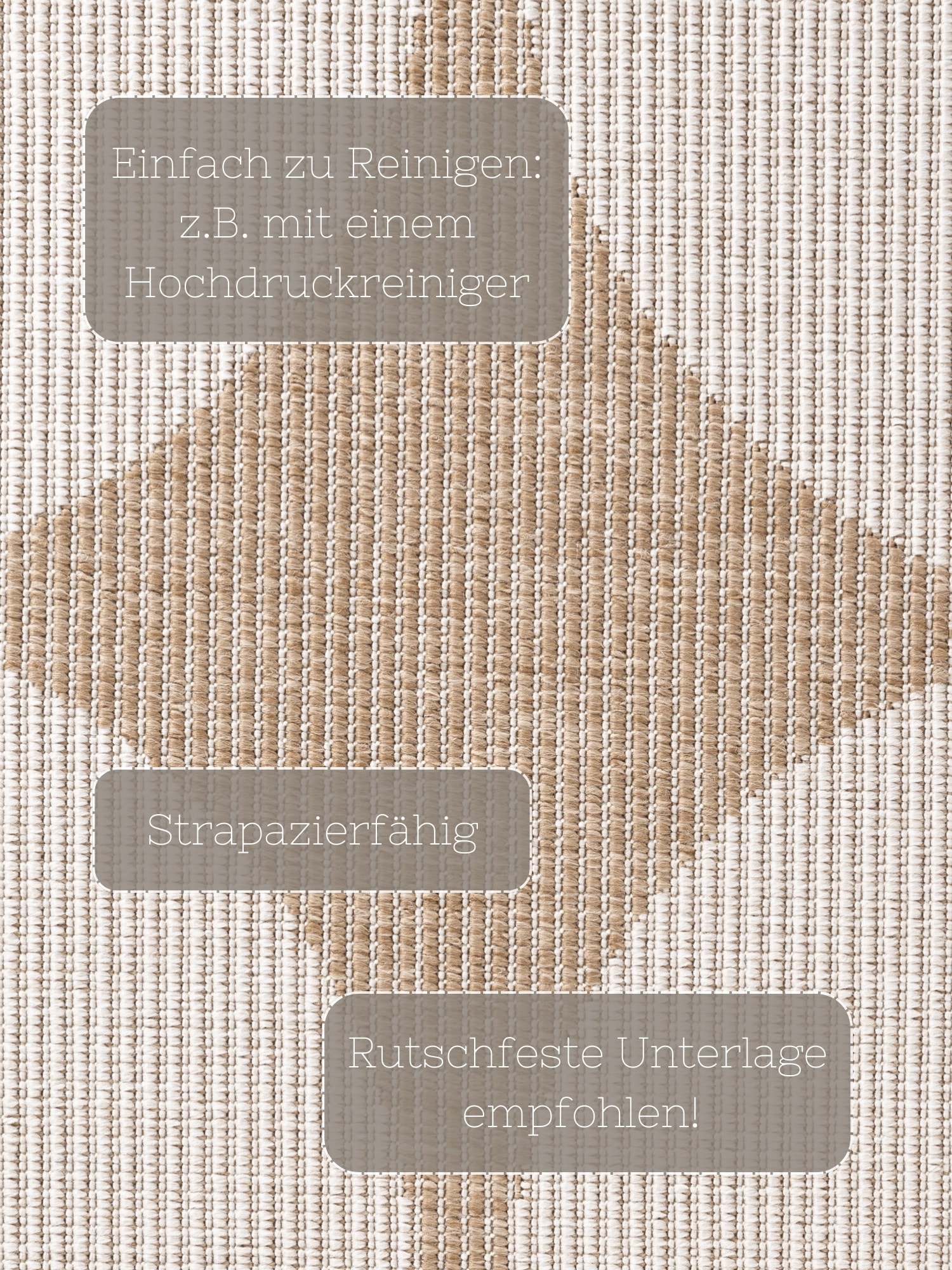 HANSE Home Outdoorteppich »Bowen Wendeteppich«, rechteckig, 5 mm Höhe, Läufer, In und Outdoor, Flachgewebe, wetterfest, pflegeleicht, robust