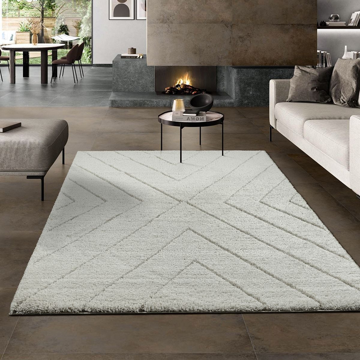 Image of the carpet Teppich "Bahar Shaggy" rechteckig 30 mm Höhe Shaggy eleganter Wohnzimmer Teppich Hochflor