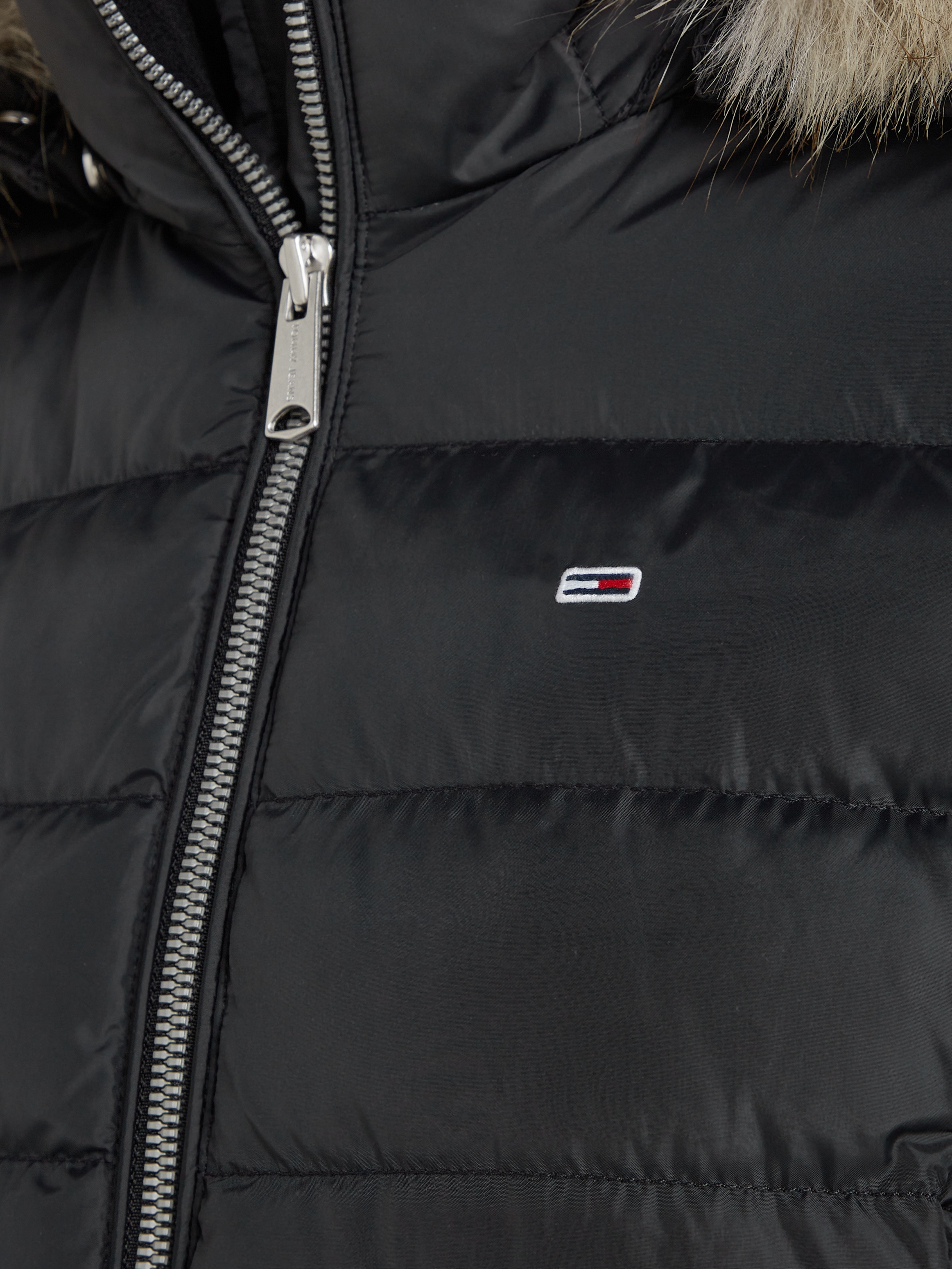 Tommy Jeans Steppjacke »TJW BASIC HOODED DOWN JACKET EXT«, mit Kapuze, mit Logostickerei