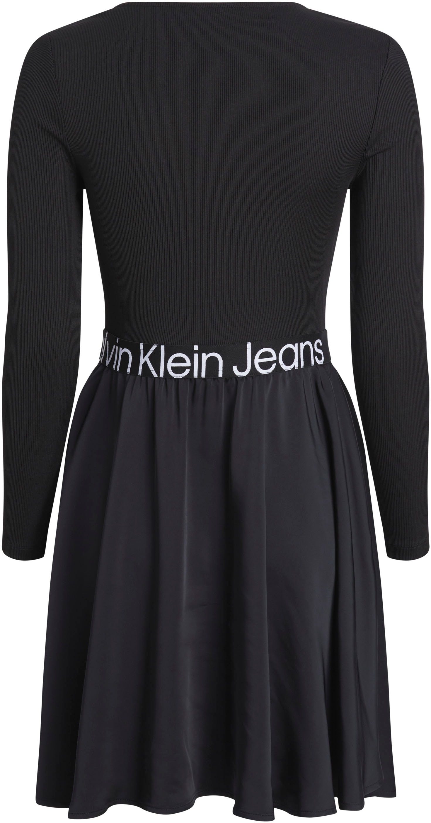 Calvin Klein Jeans Blusenkleid »LOGO ELASTIC LS DRESS«