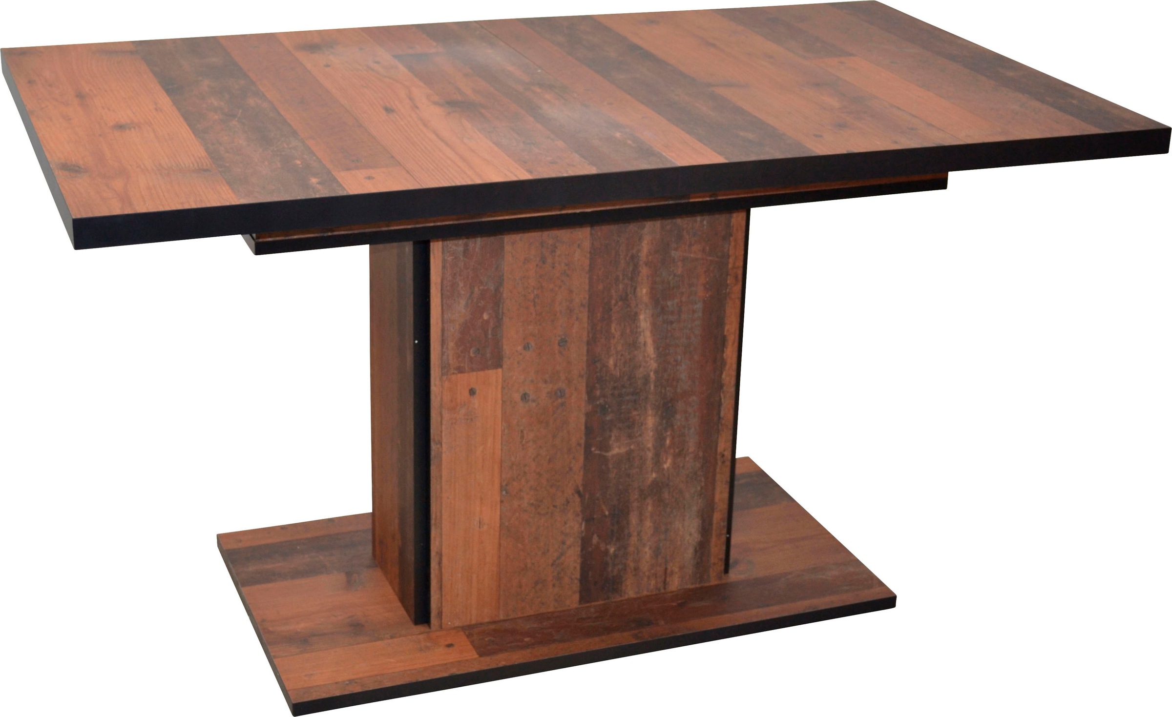 Image of Home affaire Esstisch »Hunter«, umlaufende Kanten schwarz abgesetzt, Esstischplatte in der Mitte geteilt, inkl. Einlegeplatte, von 140 bis auf 180 cm vergrösserbar bei Ackermann Versand Schweiz