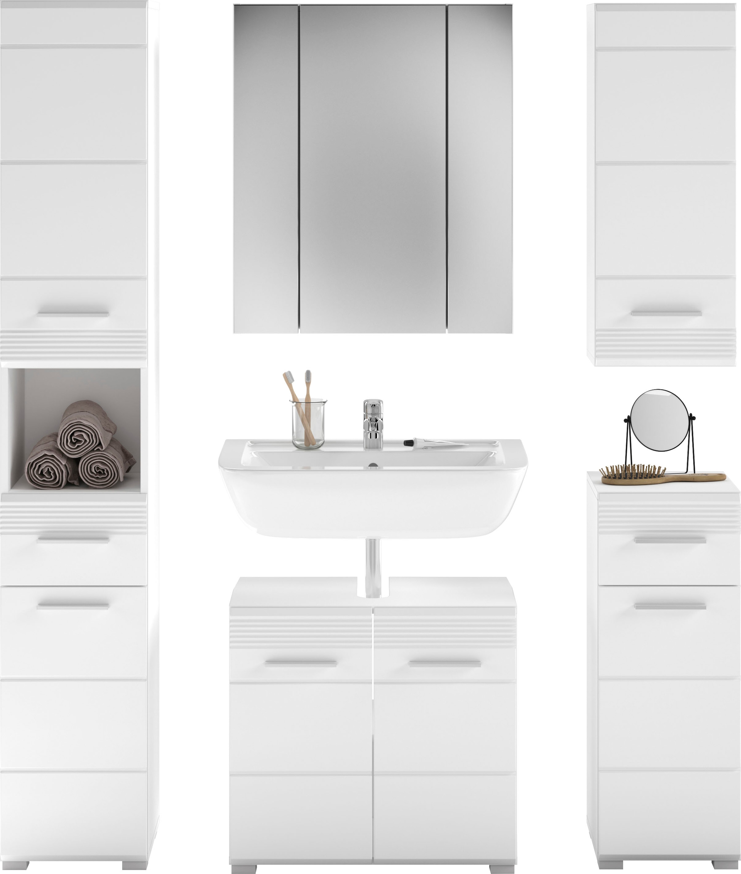 Image of Home affaire Badmöbel-Set "Malmö, 5 teilig, bestehend aus:" Set, 5 Stk. tlg.