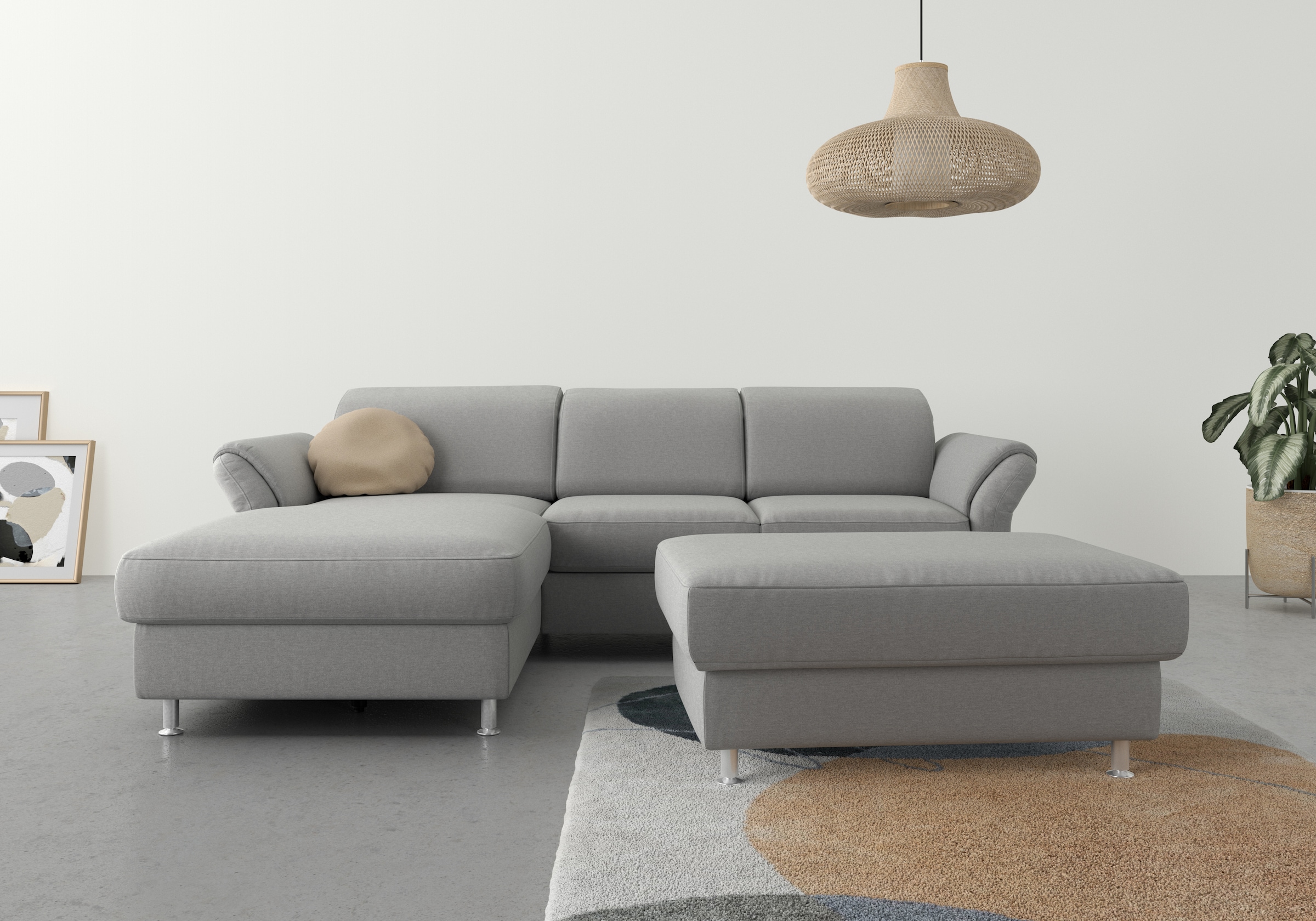 sit&more Ecksofa »Apulia L-Form« wahlweise Bettfunktion, Bettkasten und Kopf- und Armteilverstellung