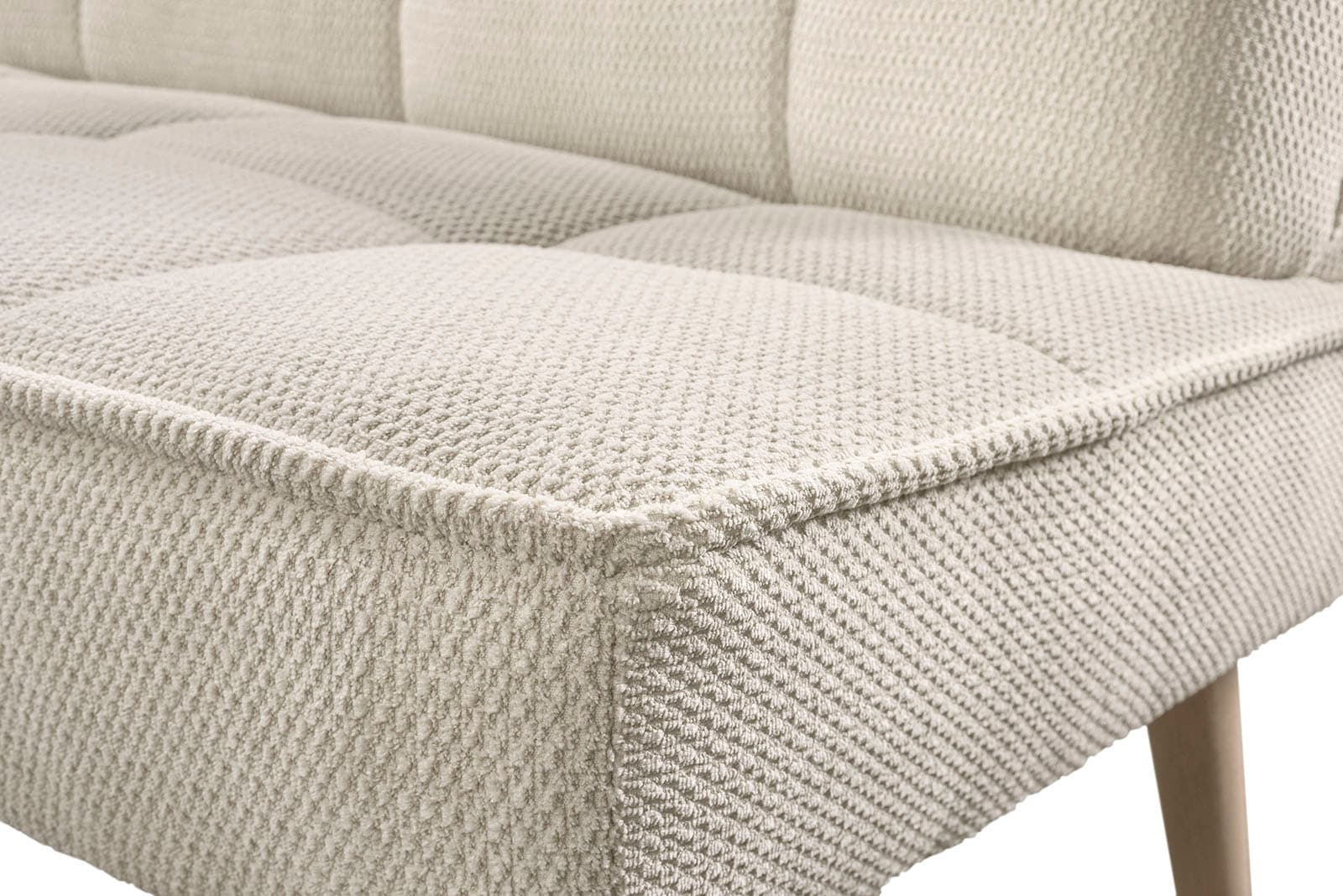 exxpo - sofa fashion Eckbank »Latte« moderne Sitz- und Rückensteppung, bequem und elegant, hoher Holzfuss