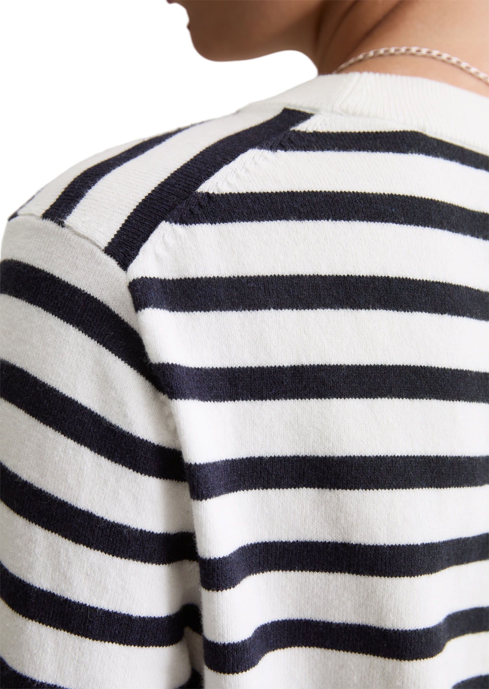 Marc O'Polo DENIM Pull à col rond »regular fit aus Soft Cotton Stretch«