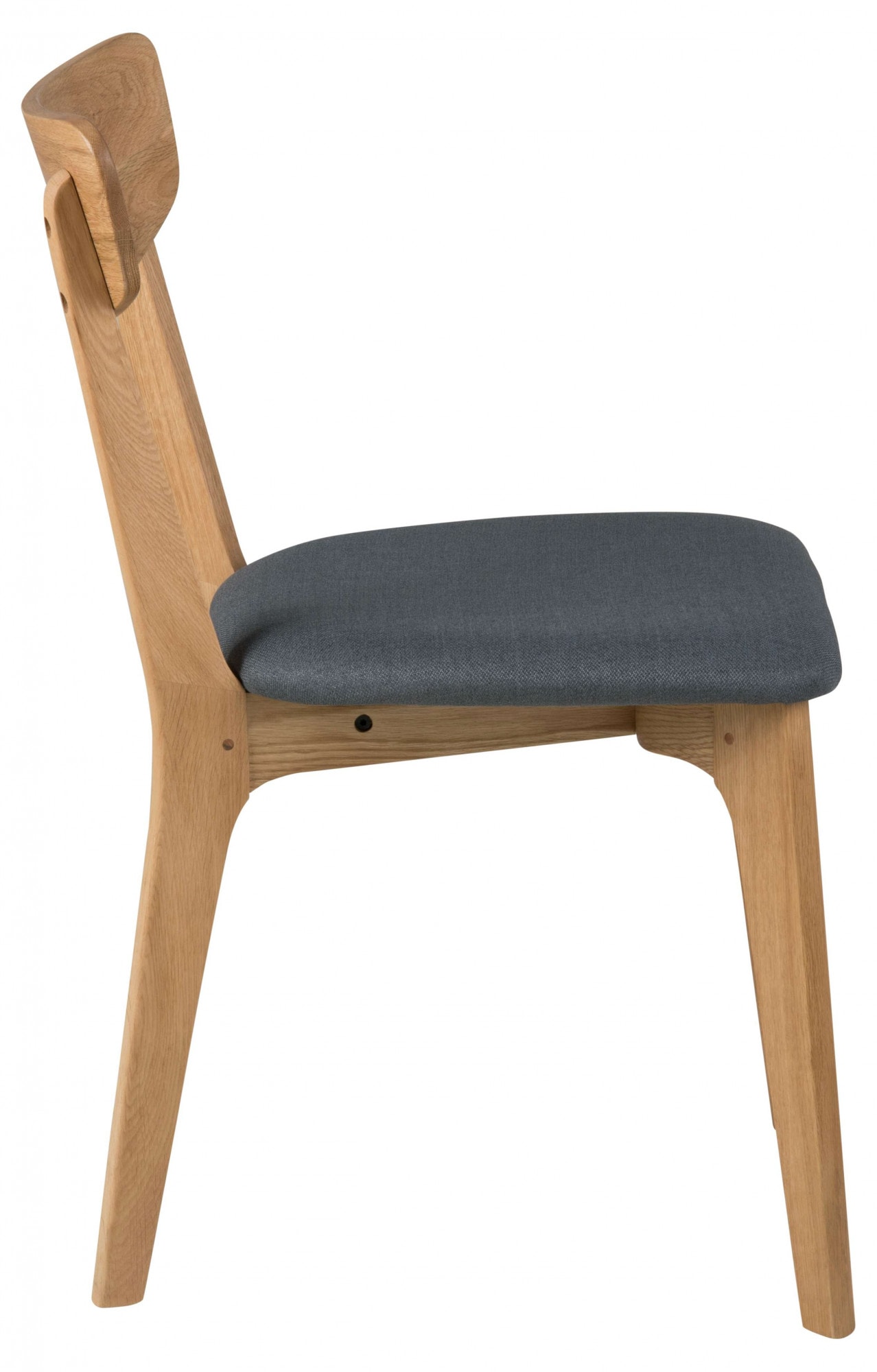ACTONA GROUP Chaise de salle à manger »Taxi« () Chaise de salon, lot de 2, chêne massif huilé, revêtement en tissu tissé