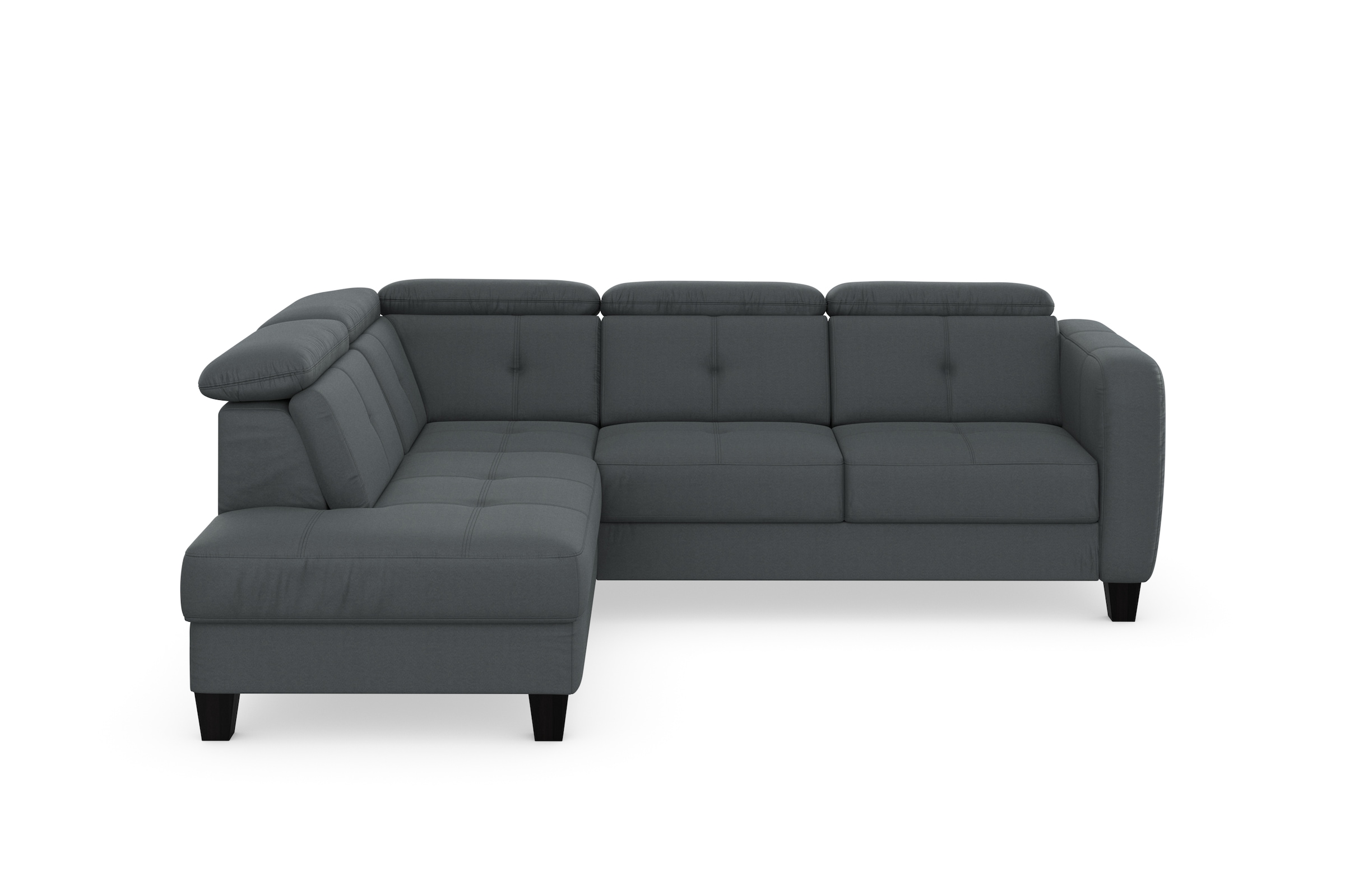 sit&more Ecksofa »Belluci L-Form« inklusive Federkern, wahlweise mit Bettfunktion und Bettkasten