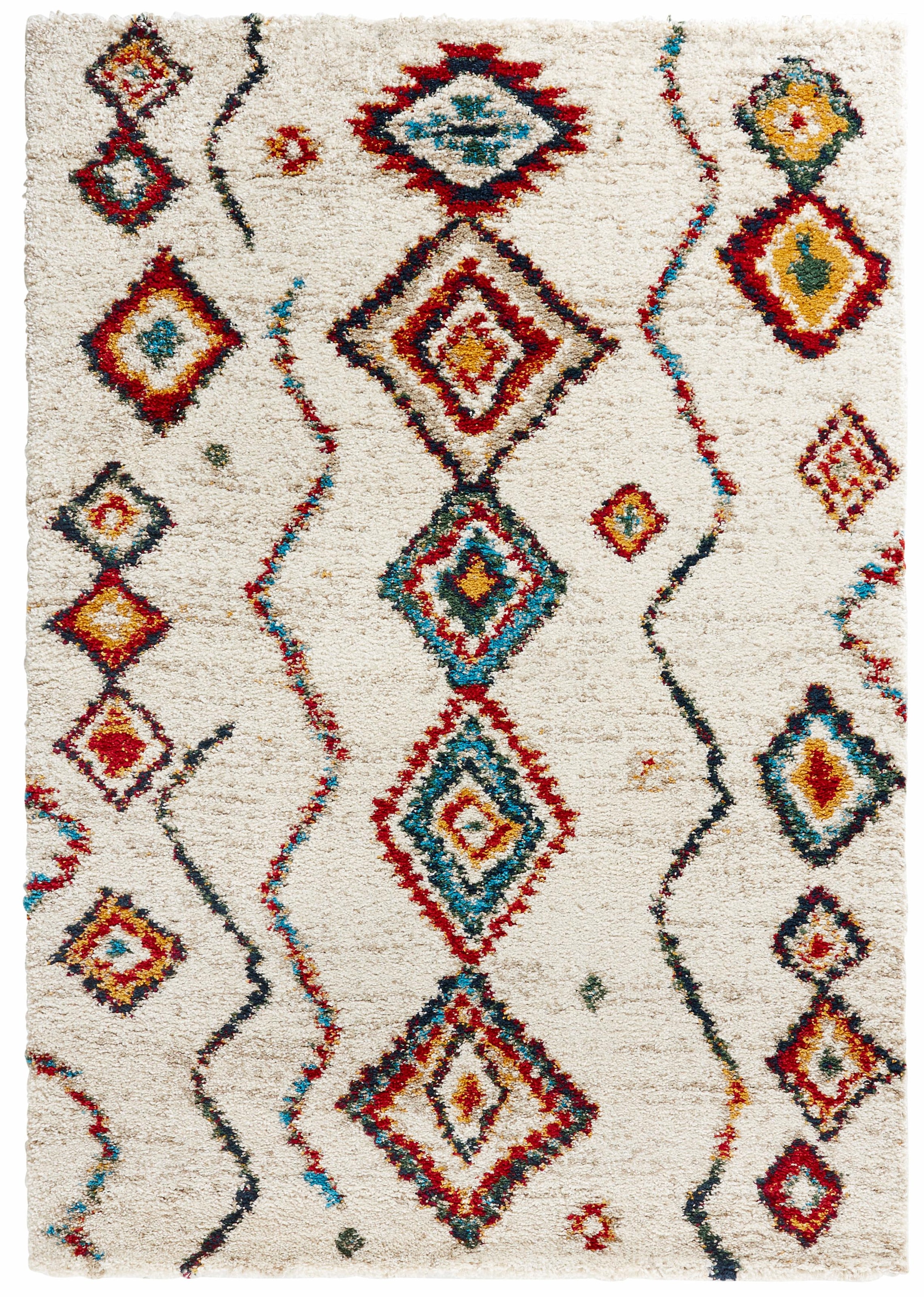 HANSE Home Hochflor-Teppich »Geometric«, rechteckig, Shaggy, Flokati, Boho Design, Weich, Flauschig, Geometrisches Muster