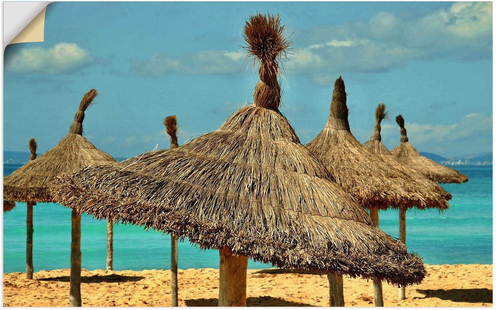 Image of Artland Wandbild »Sonnenschirme am Sytrand von Arenal«, Strandbilder, (1 St.), in vielen Grössen & Produktarten - Alubild / Outdoorbild für den Aussenbereich, Leinwandbild, Poster, Wandaufkleber / Wandtattoo auch für Badezimmer geeignet bei Ackermann Vers