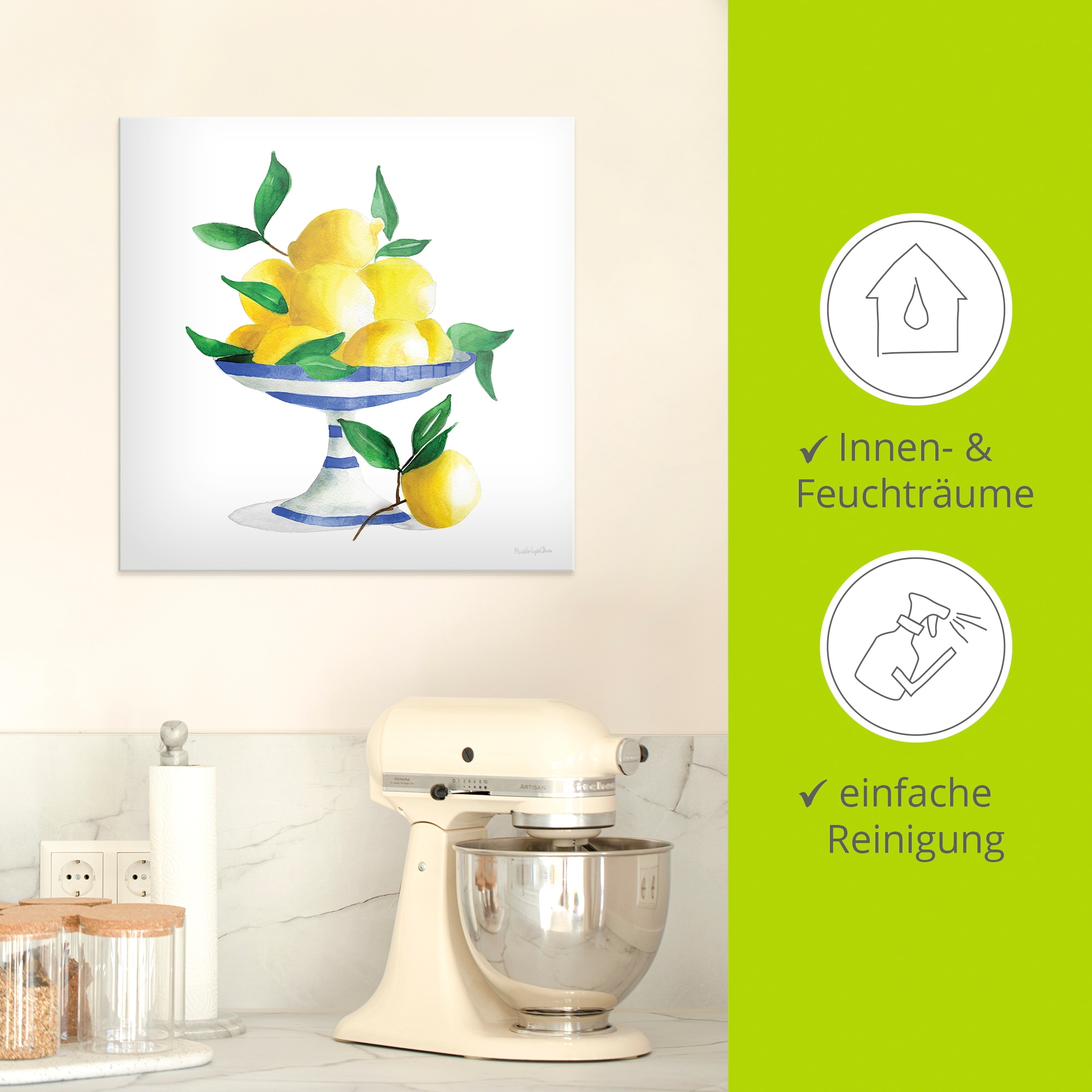 Artland Glasbild »Spanish Lemons II« Arrangements 1 Stk. tlg. in verschiedenen Grössen