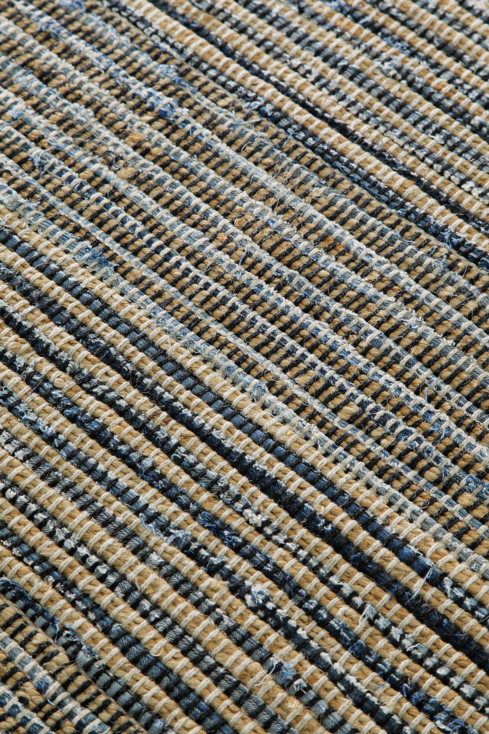 Wecon home Teppich »Denim Feels« rechteckig 6 mm Höhe handgewebt, robust, pflegeleicht, skandi, Natur, Jute, Wohnzimmer