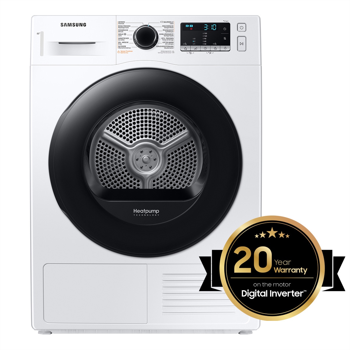 Samsung Wärmepumpentrockner »Samsung Wäschetrockner DV5000, 8kg, Carved Black, DV80TA020AE/WS«, 8 kg