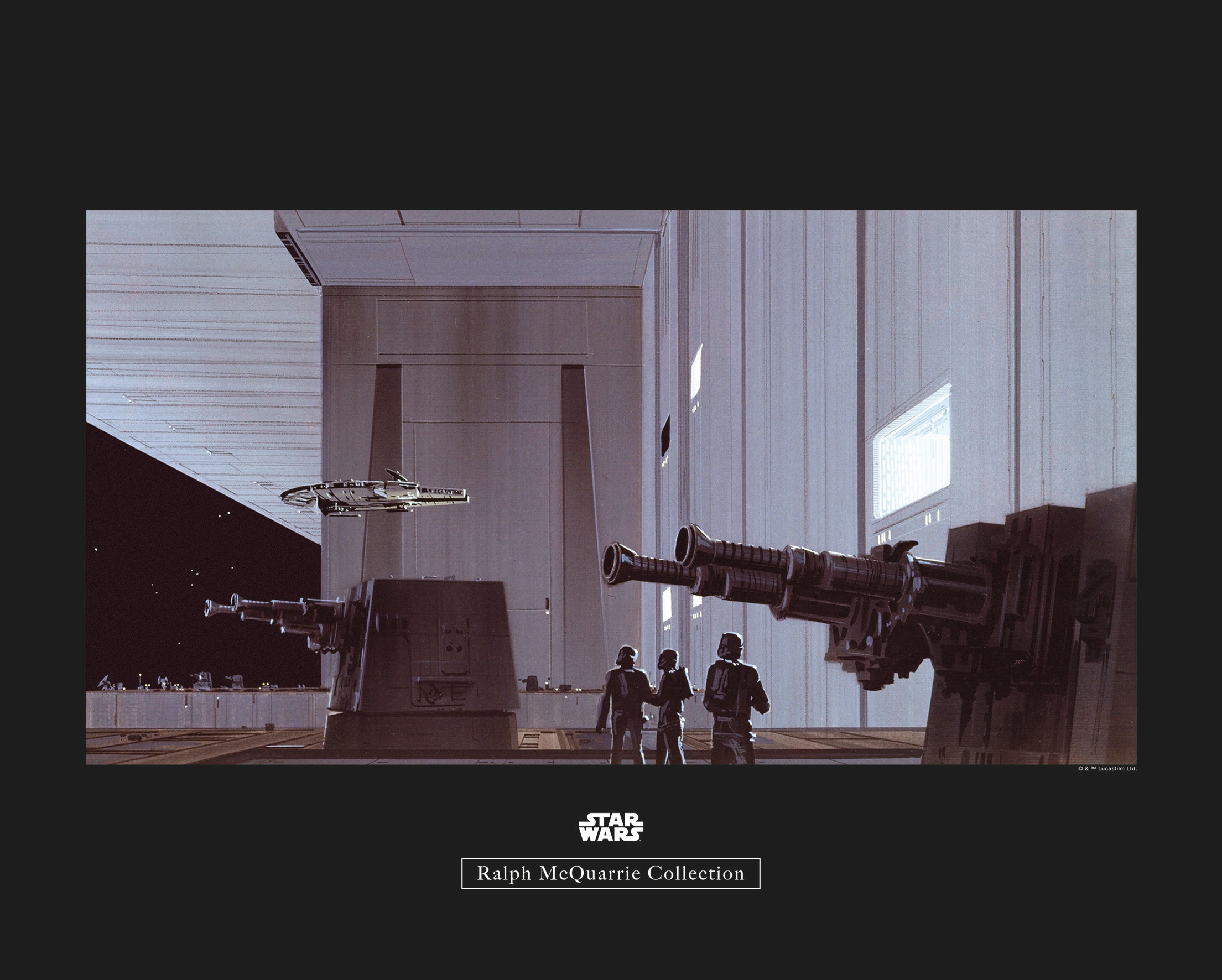 Image of Komar Bild "Star Wars Classic RMQ Death Star Hangar" Star Wars 1 Stk. tlg. Wandbild zur Dekoration im Kinderzimmer - ohne Rahmen