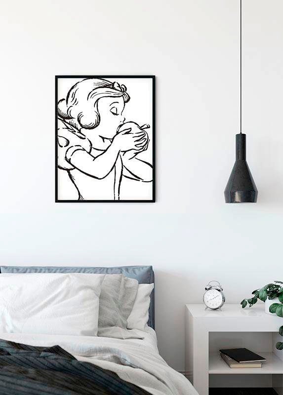 Komar Bild »Snow White Apple Bite - white« Disney 1 Stk. tlg. Wandbild zur Dekoration im Kinderzimmer - ohne Rahmen