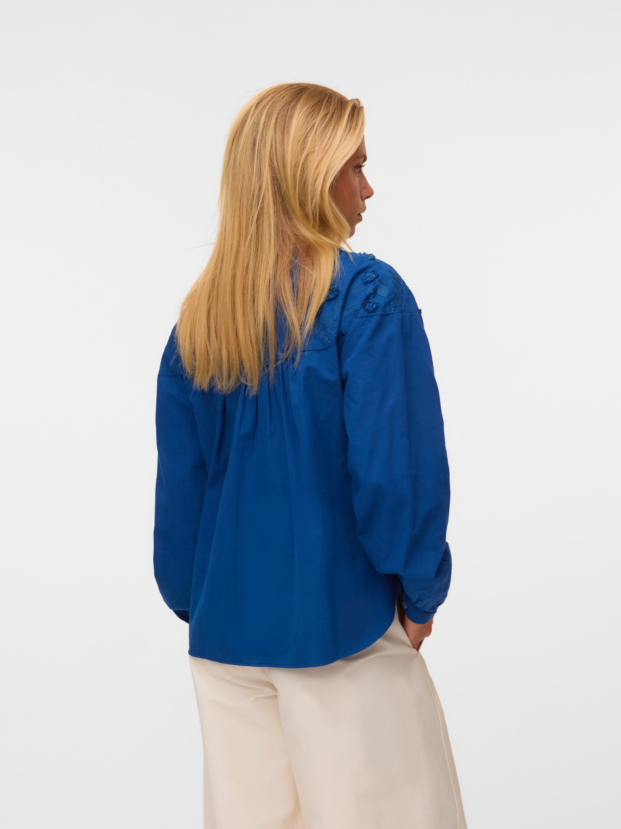 Vero Moda Blouse à manches longues »VMTUESDAY L/S DETAIL TOP WVN« Coton
