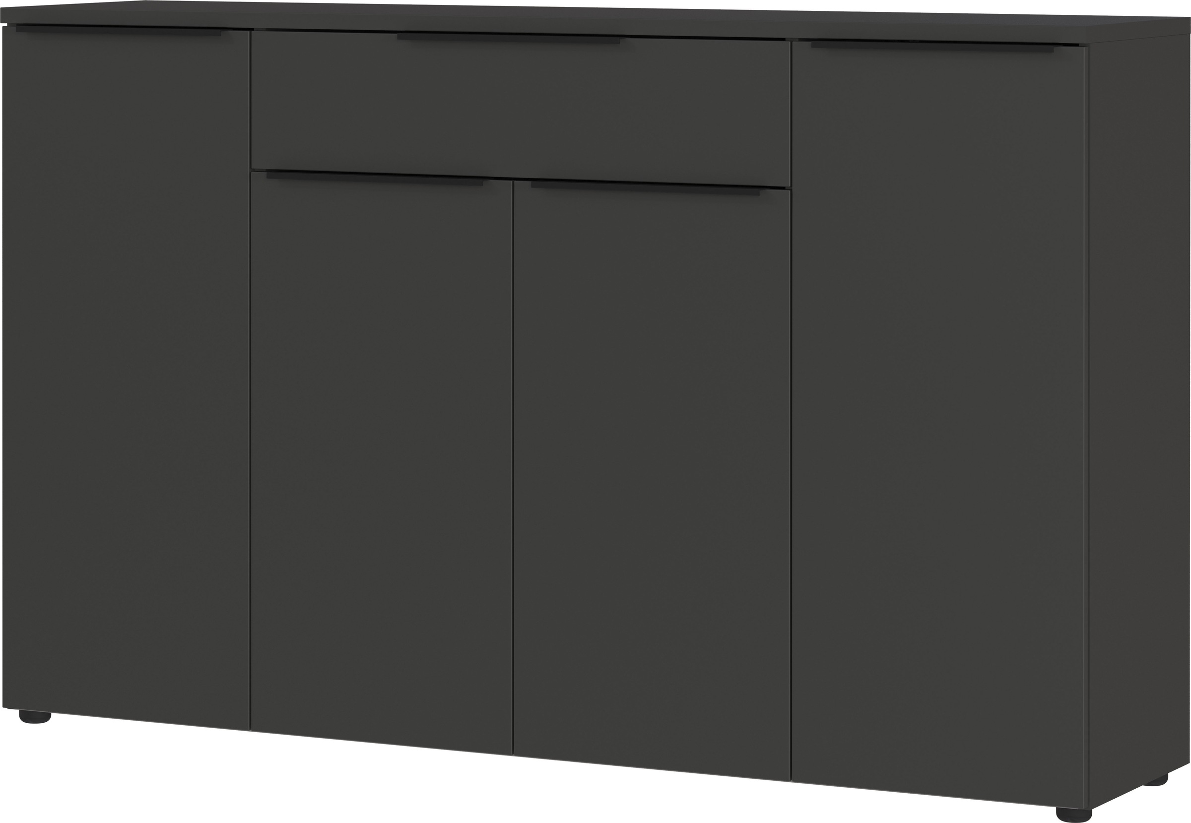 GERMANIA Sideboard »Mailand«, Sideboard mit einer Schublade und 4 Türen, in graphit & weiss verfügbar