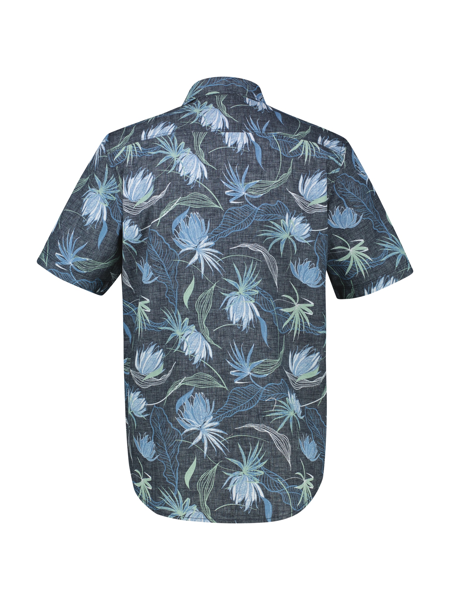 LERROS Chemise à manches courtes Manches courtes, en polyester et coton, imprimé floral intégral