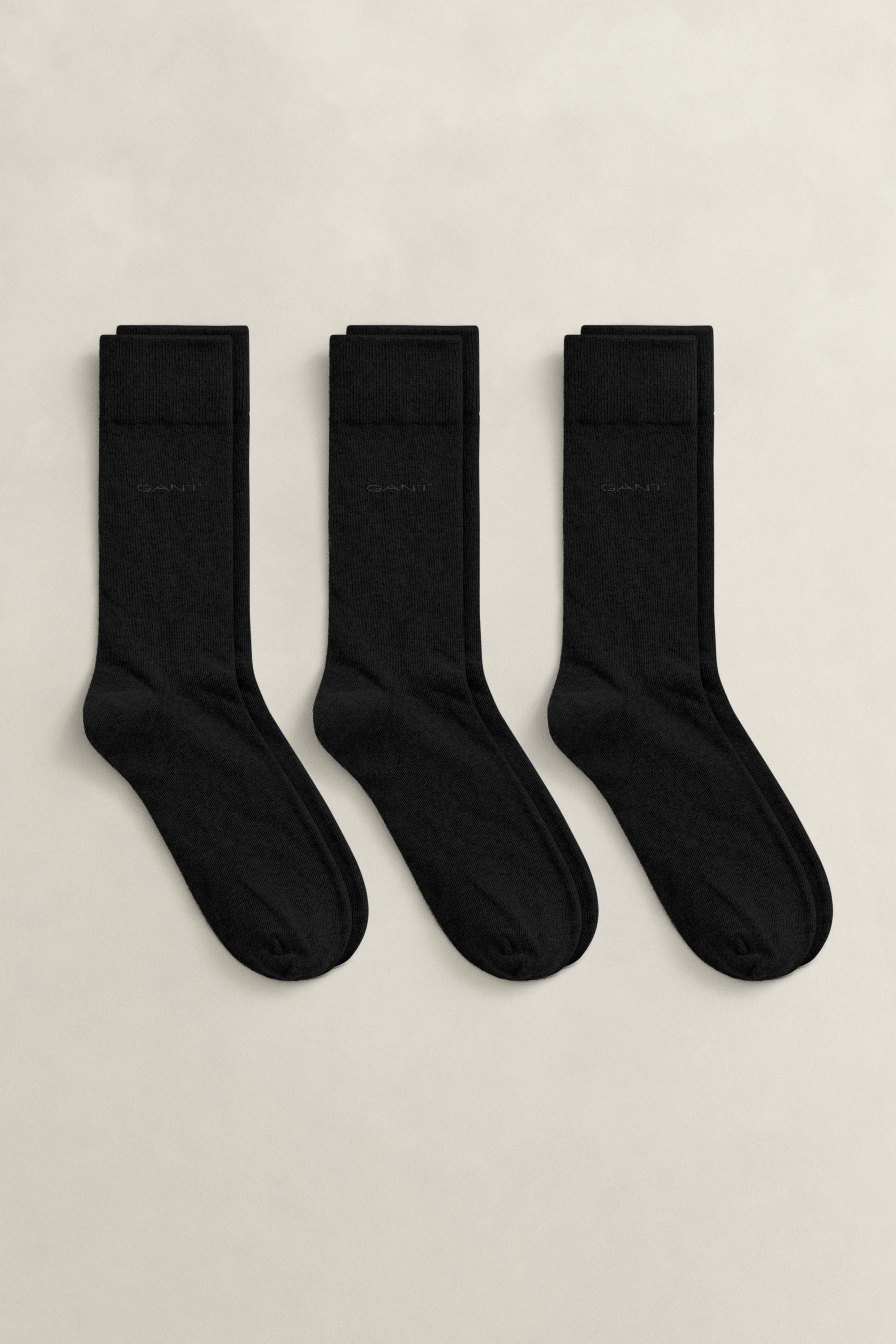 Gant Chaussettes basiques »SOFT COTTON SOCKS 3-PACK« Paquet, 3, 3 Couple tlg. avec impression logo à la cheville