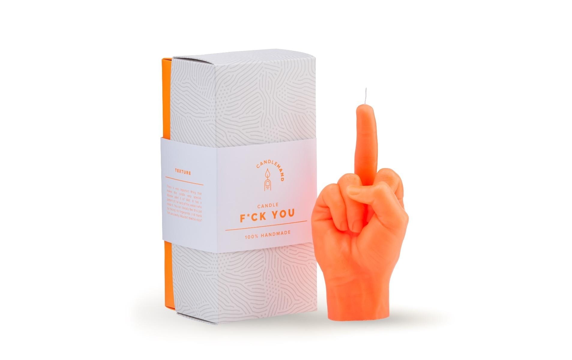 Formkerze »Mandatus Candle Hand F*ck you«