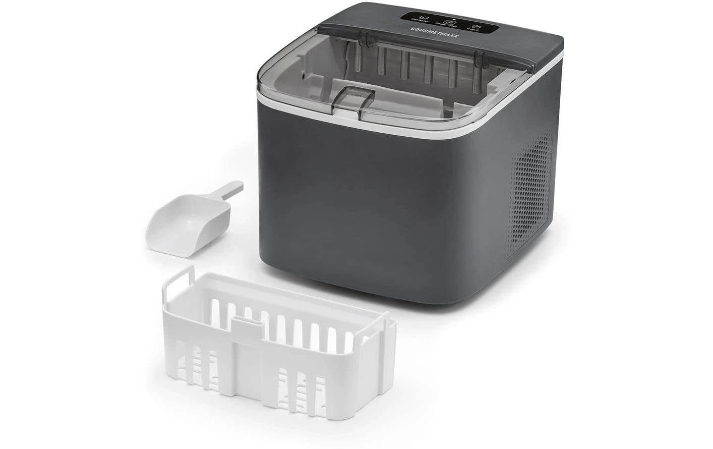 GOURMETmaxx »100W + CH-Stecker 8 kg/24h« Kompakter Eisbereiter mit Selbstreinigung und LED-Display