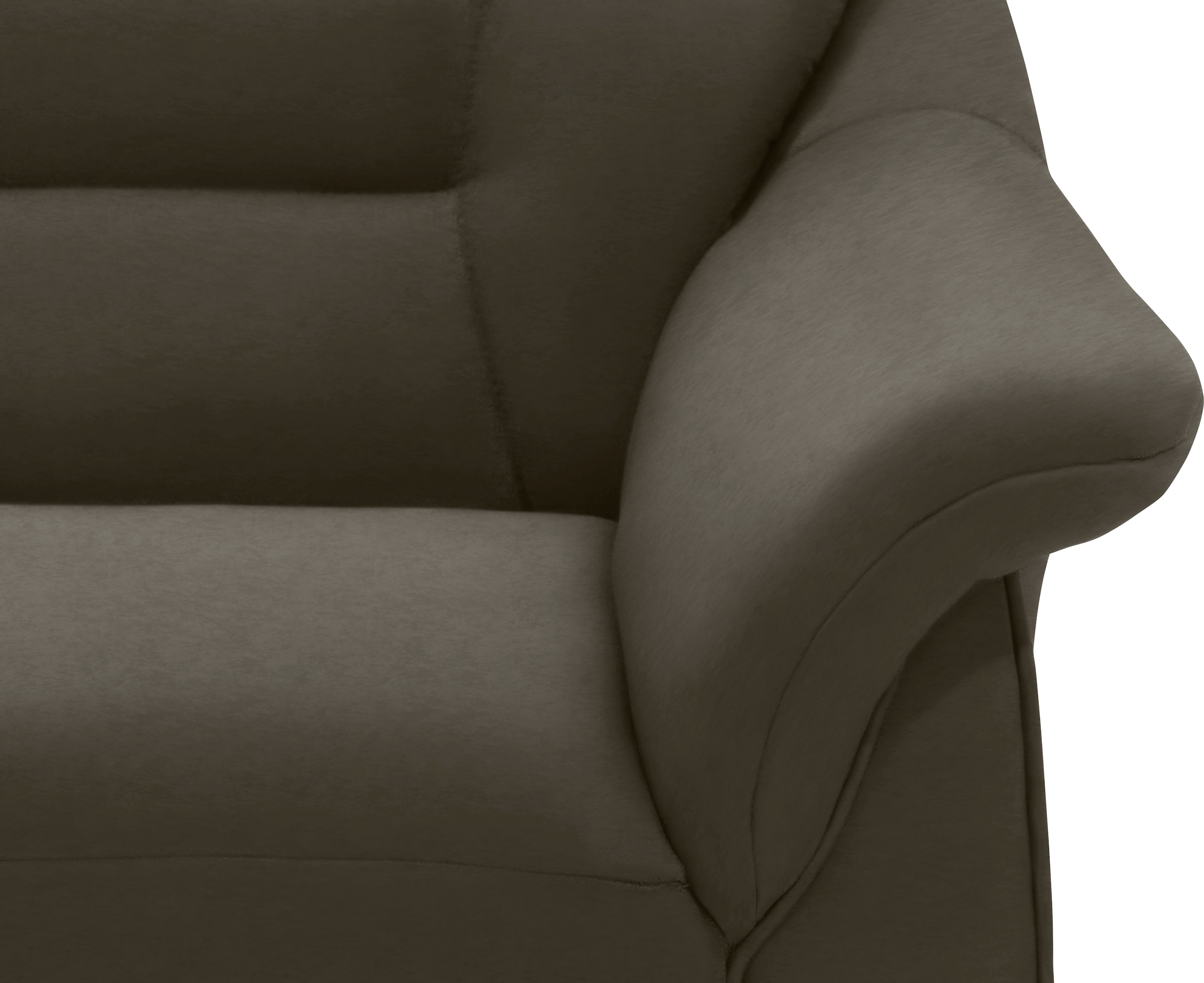 DOMO collection Ecksofa »Faenza für kleine Räume, Stellmasse 232,176cm, komfortabel, L-Form«, mit Ottomane, zeitlos, elegante Armlehnen, wahlweise mit Bettfunktion