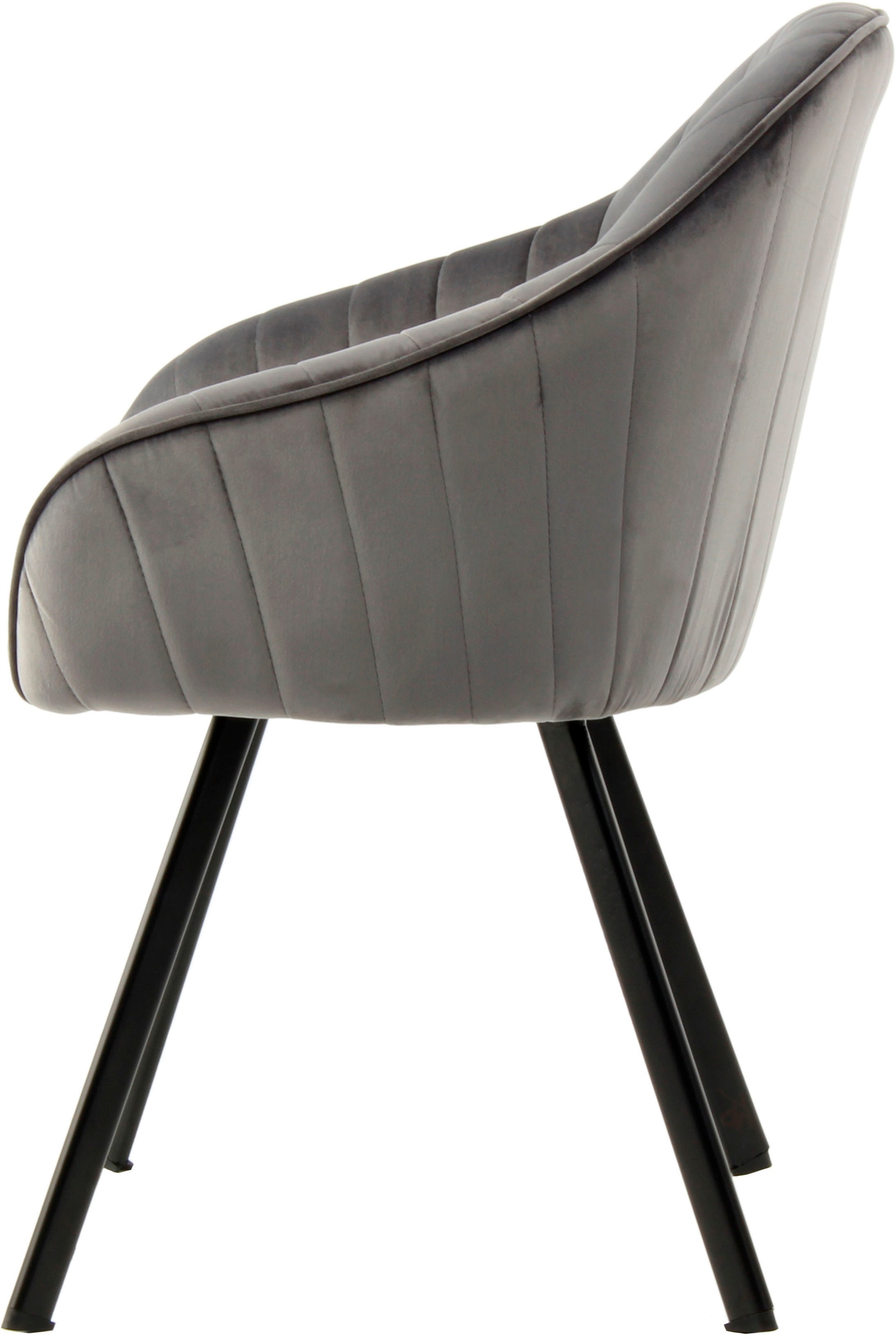 Kayoom Stuhl »Jodie 125 2er-Set, Sitzfläche mit Polsterung«, (Set), 2 St., samtweicher Bezug, bequem, einfarbiges Design