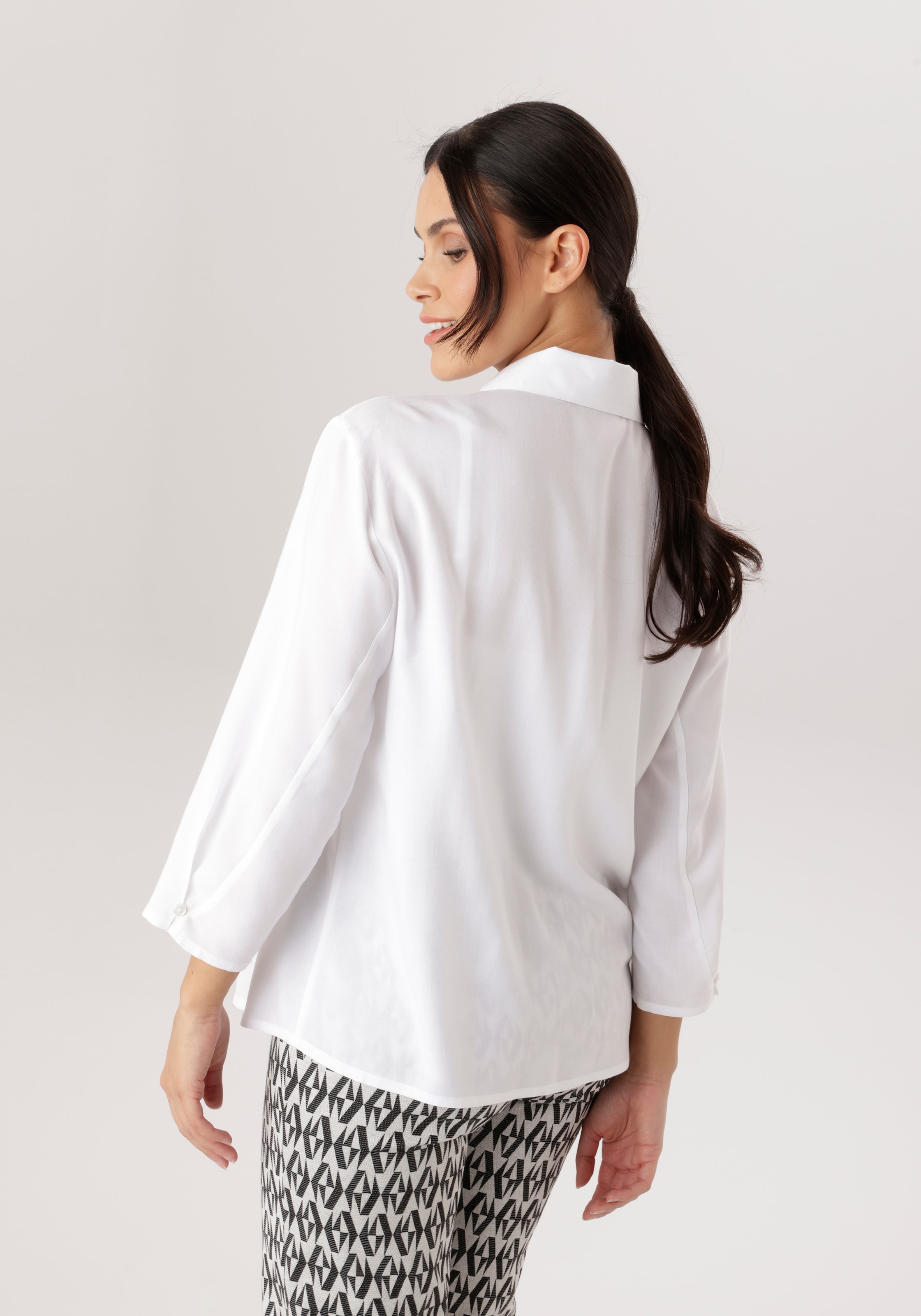 Aniston SELECTED Blouse chemise avec col chemise et manches 3/4