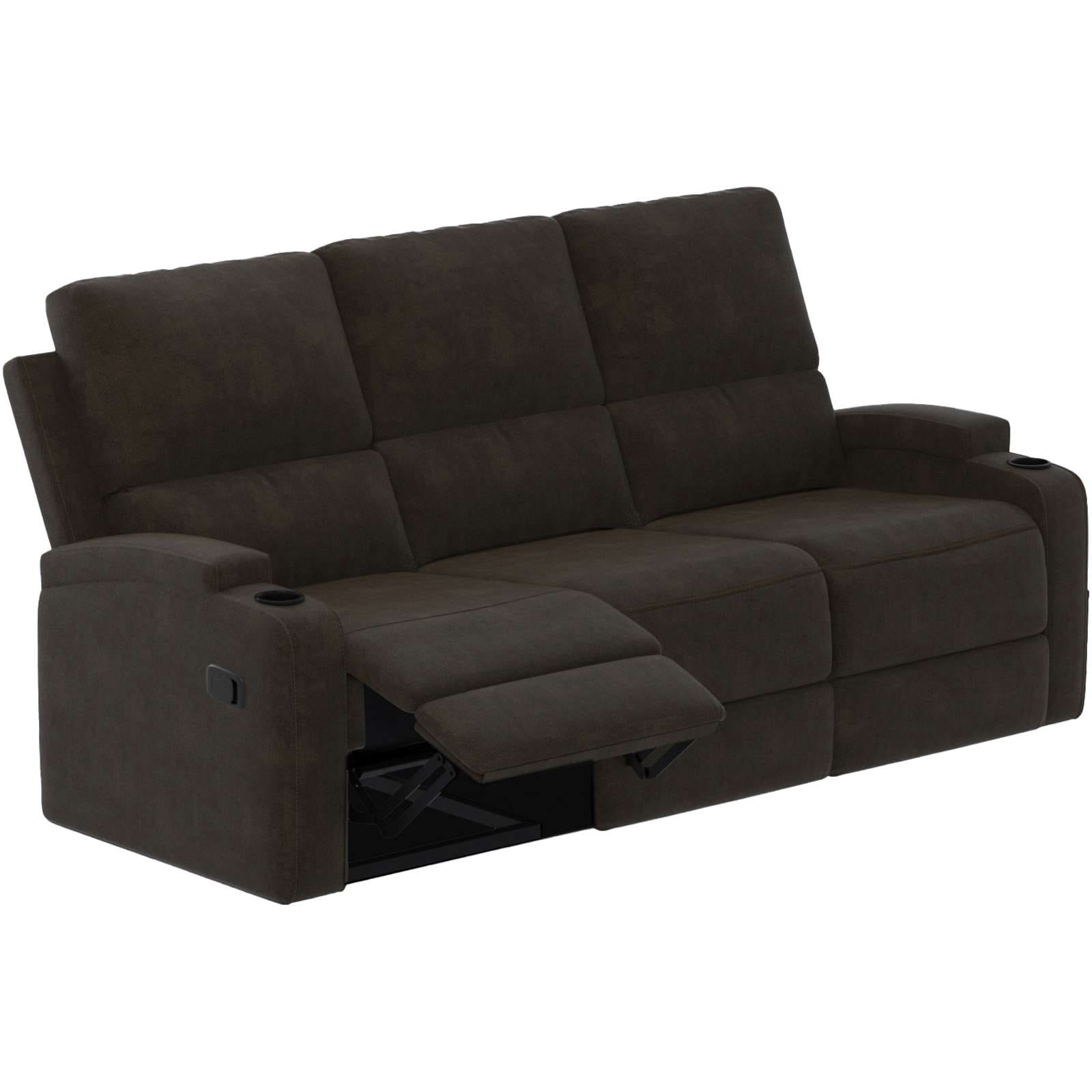 GOODproduct 3-places »NAPORI Microfaser, Multimediasofa, Kinosessel XXL« canapé cinéma avec 2 x fonction relaxation et porte-boissons