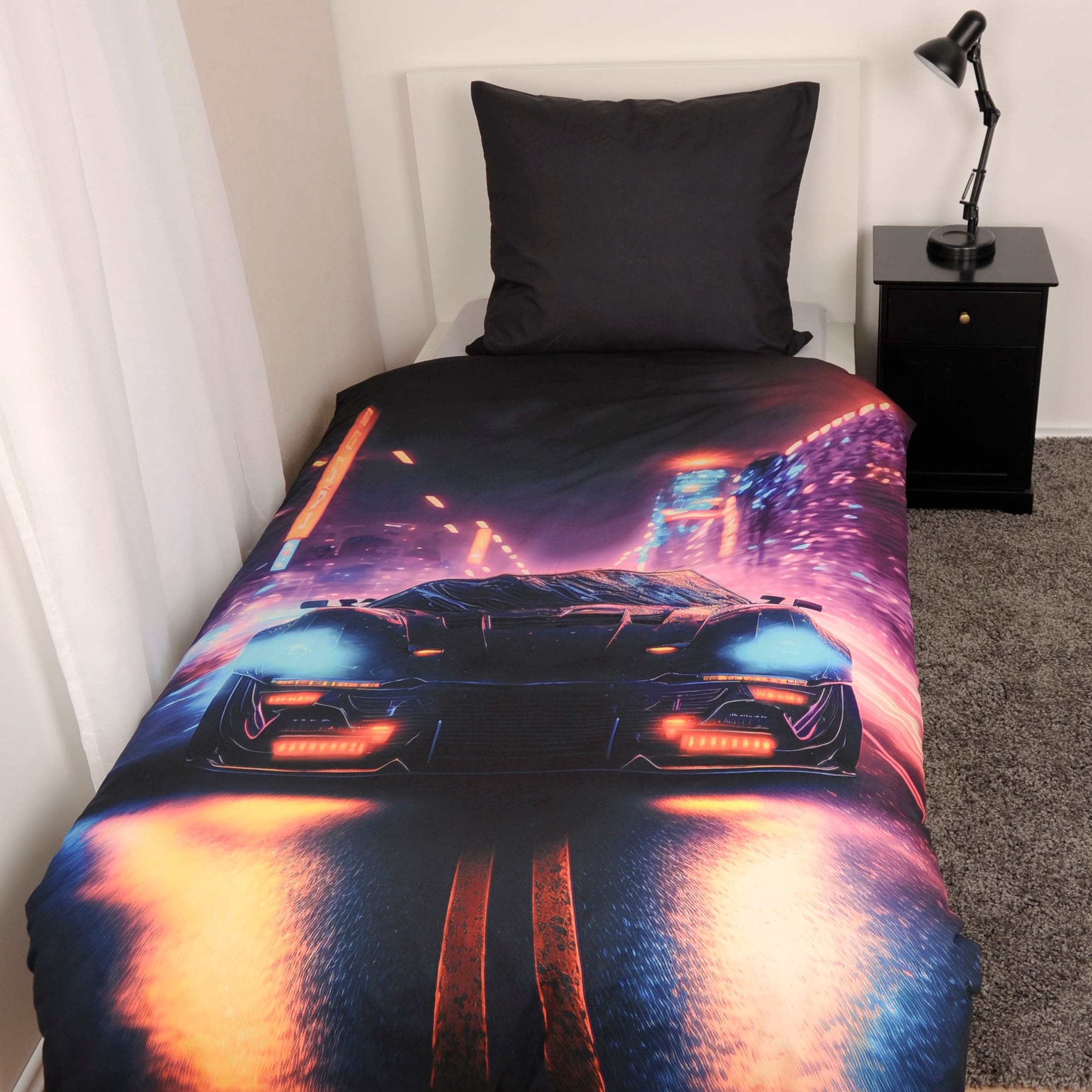 Herding Young Collection Linge de lit »YC Neoncar« 2 cuis avec un motif cool