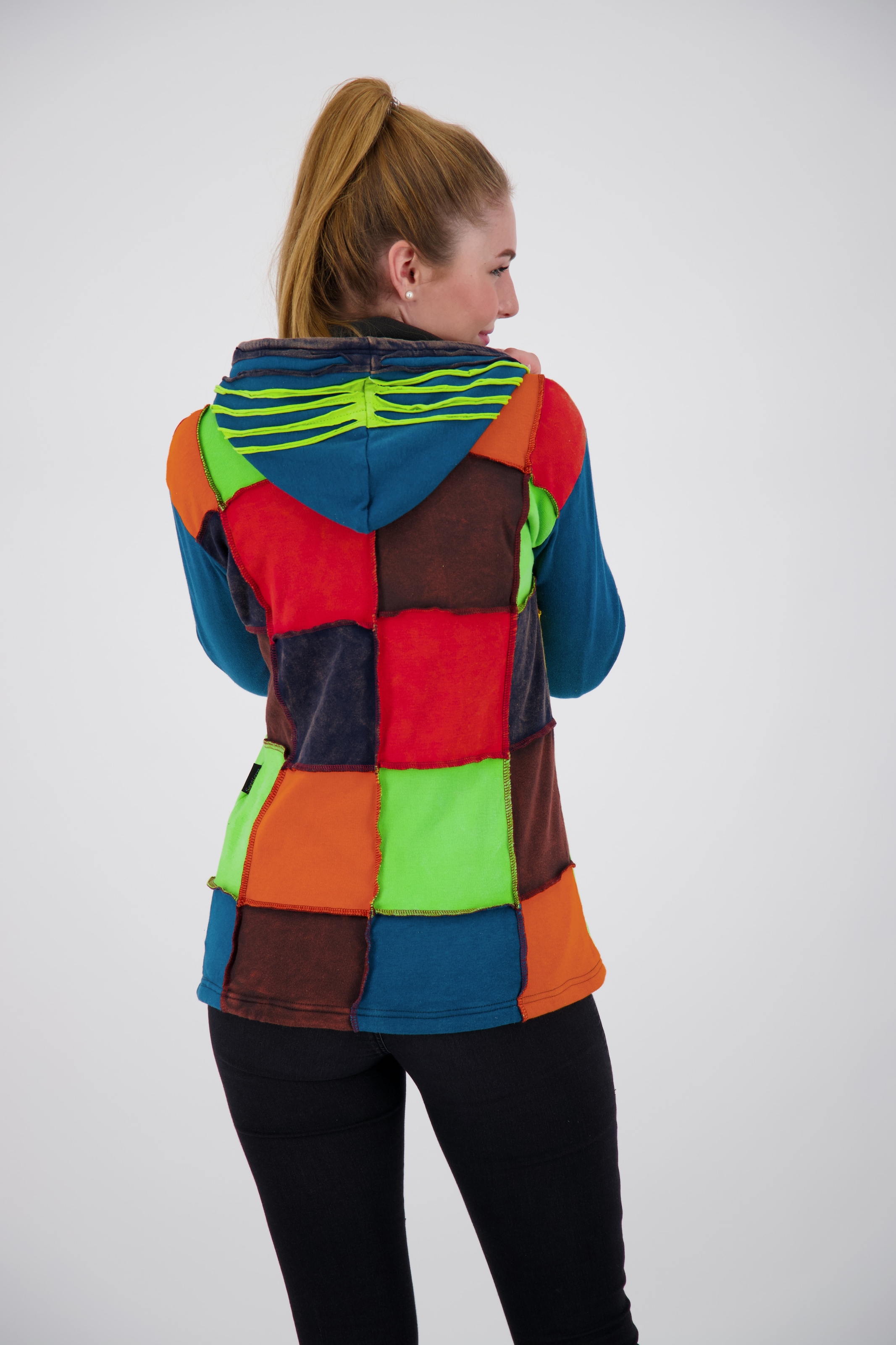 DEPROC Active Fleecejacke »Patchwork Multicolor NUNAVUT II NEW FLOWER POWER«