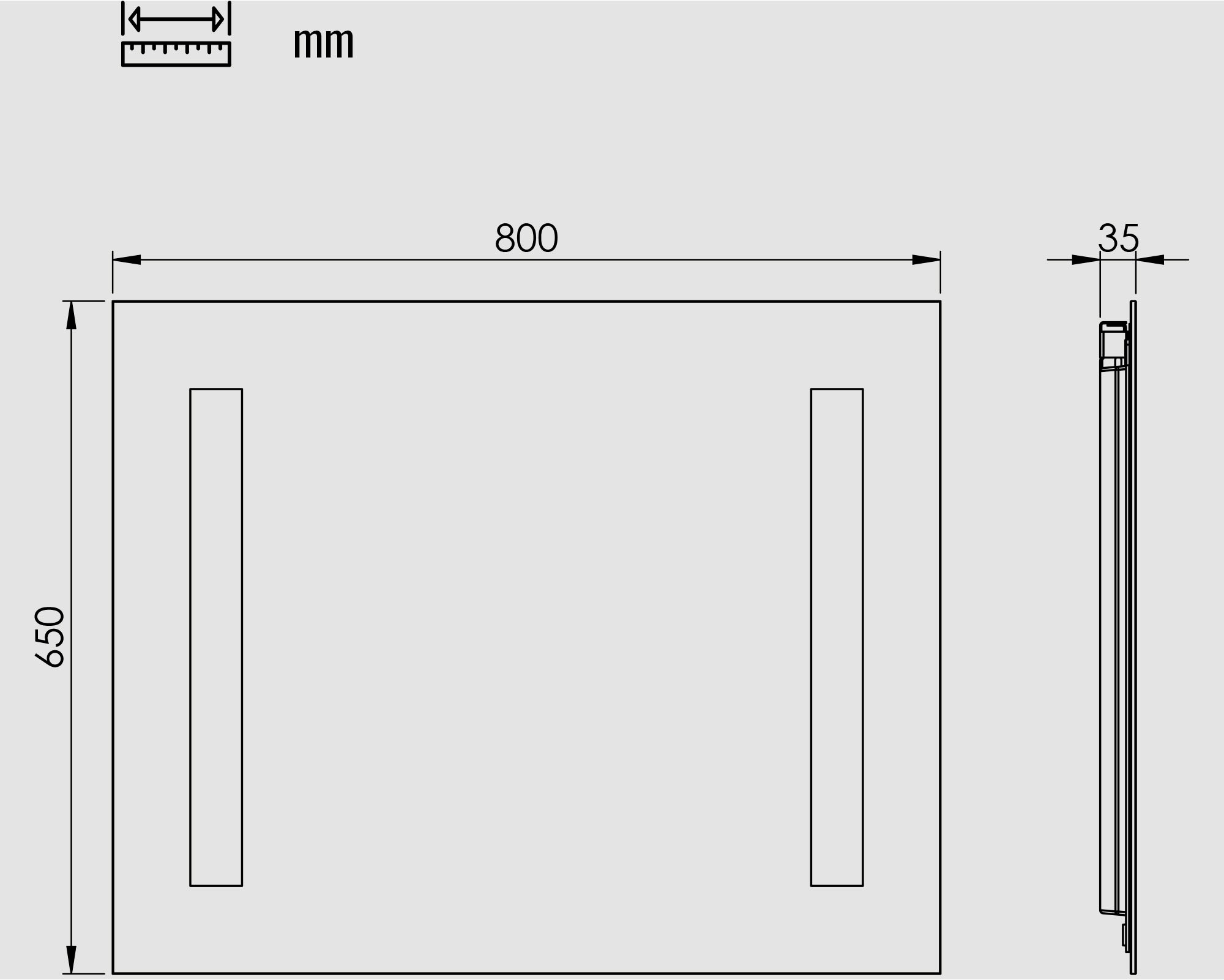 Loevschall Badspiegel »Römö Quadratisch, Spiegel mit LED Beleuchtung, Lichtspiegel«, Verstellbarer Badezimmerspiegel mit Beleuchtung, Dänisches Design