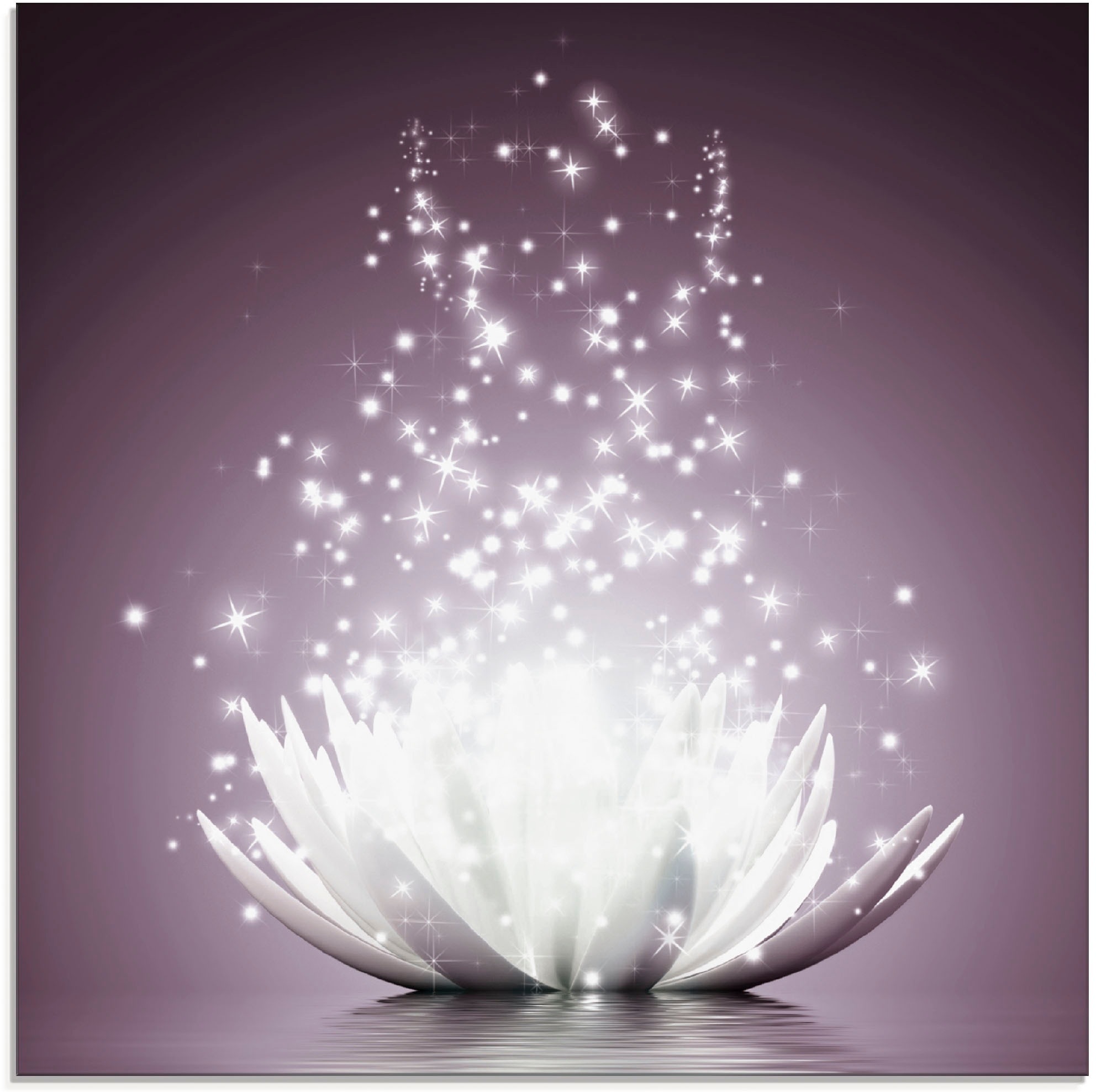 Artland Glasbild »Magie der Lotus-Blume«, Blumen, (1 St.), in verschiedenen Grössen